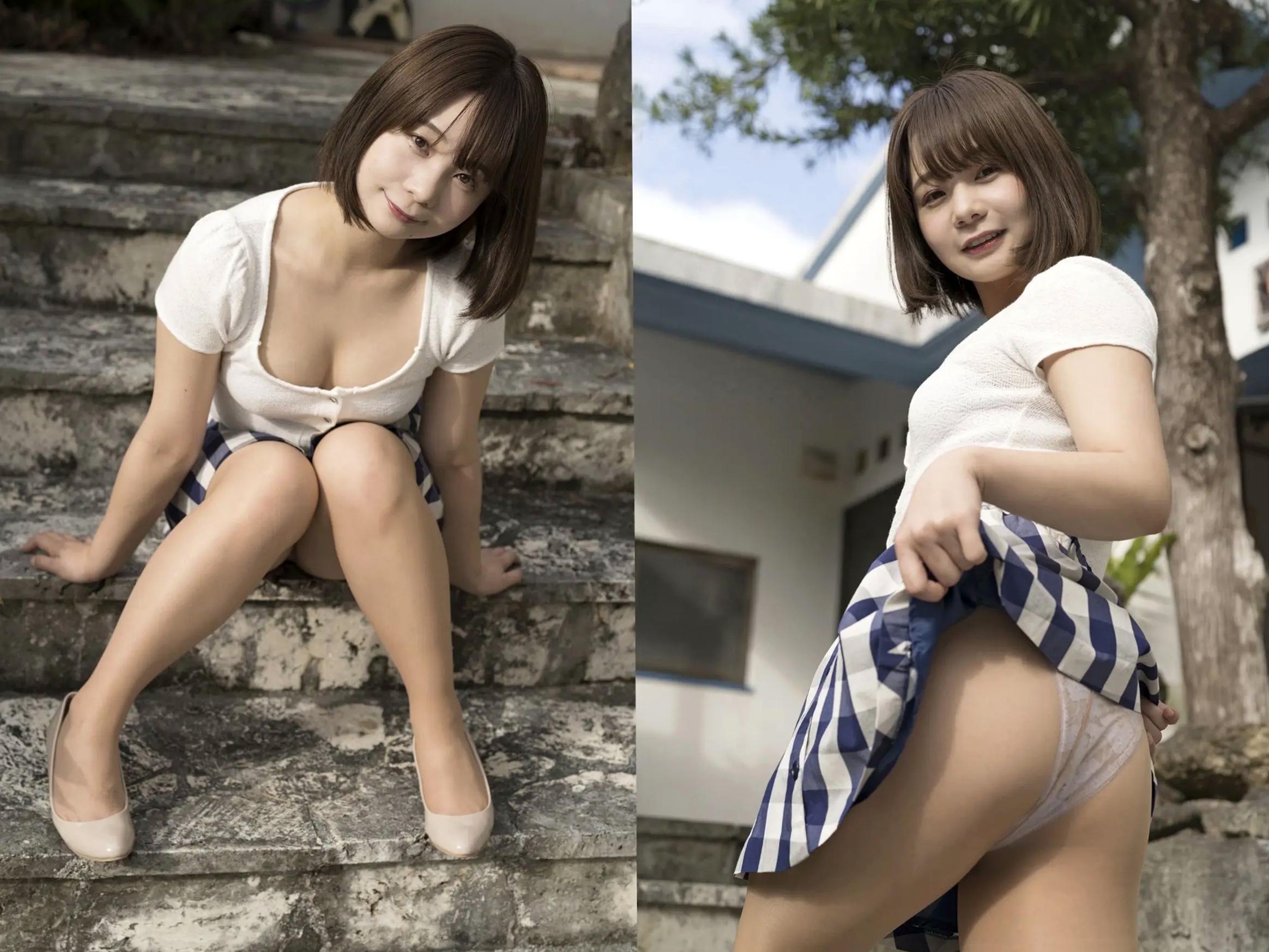 真奈 - 無邪気なおっぱい 日本清纯童颜巨乳性感比基尼户外写真