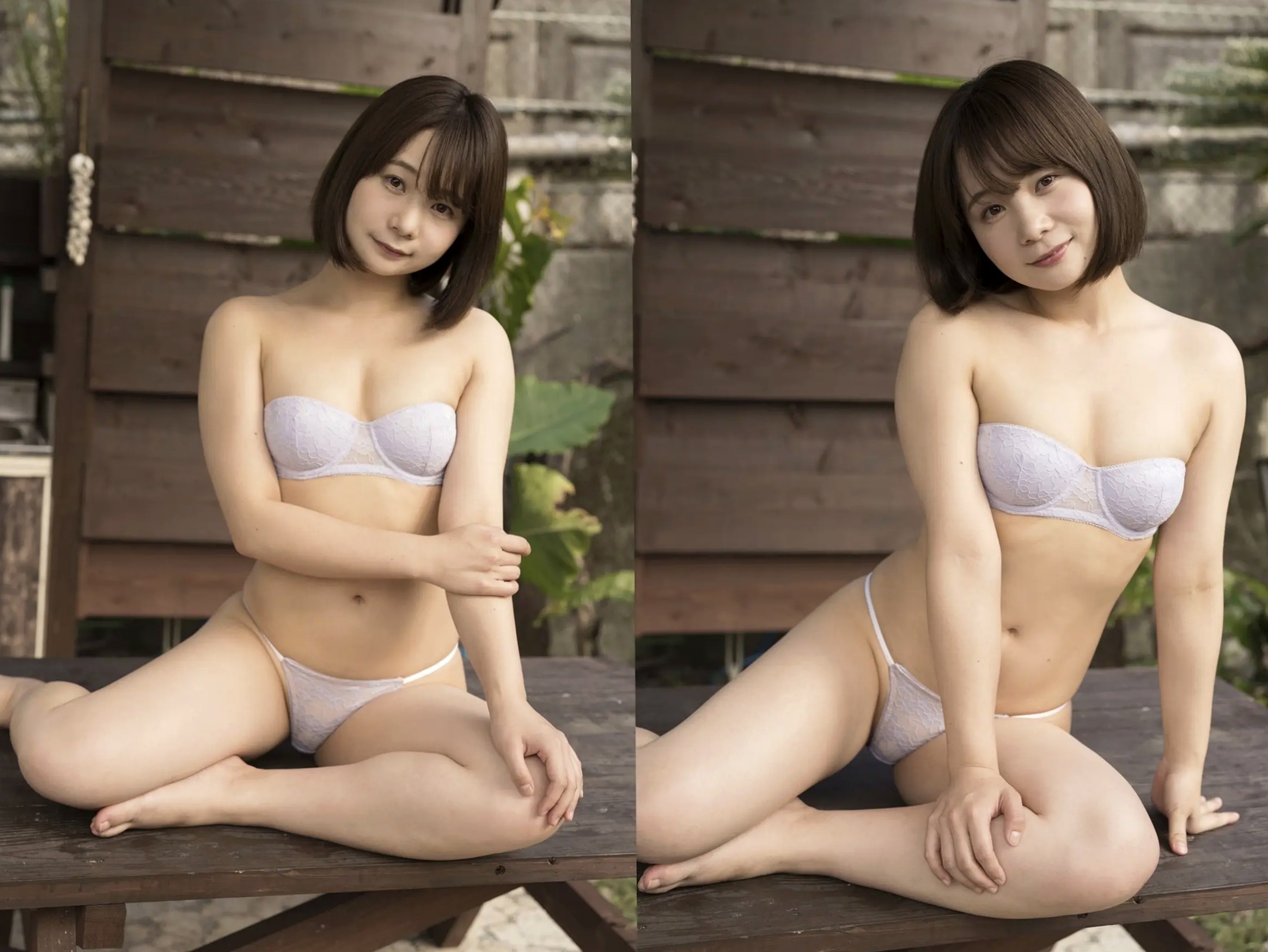 真奈 - 無邪気なおっぱい 日本清纯童颜巨乳性感比基尼户外写真