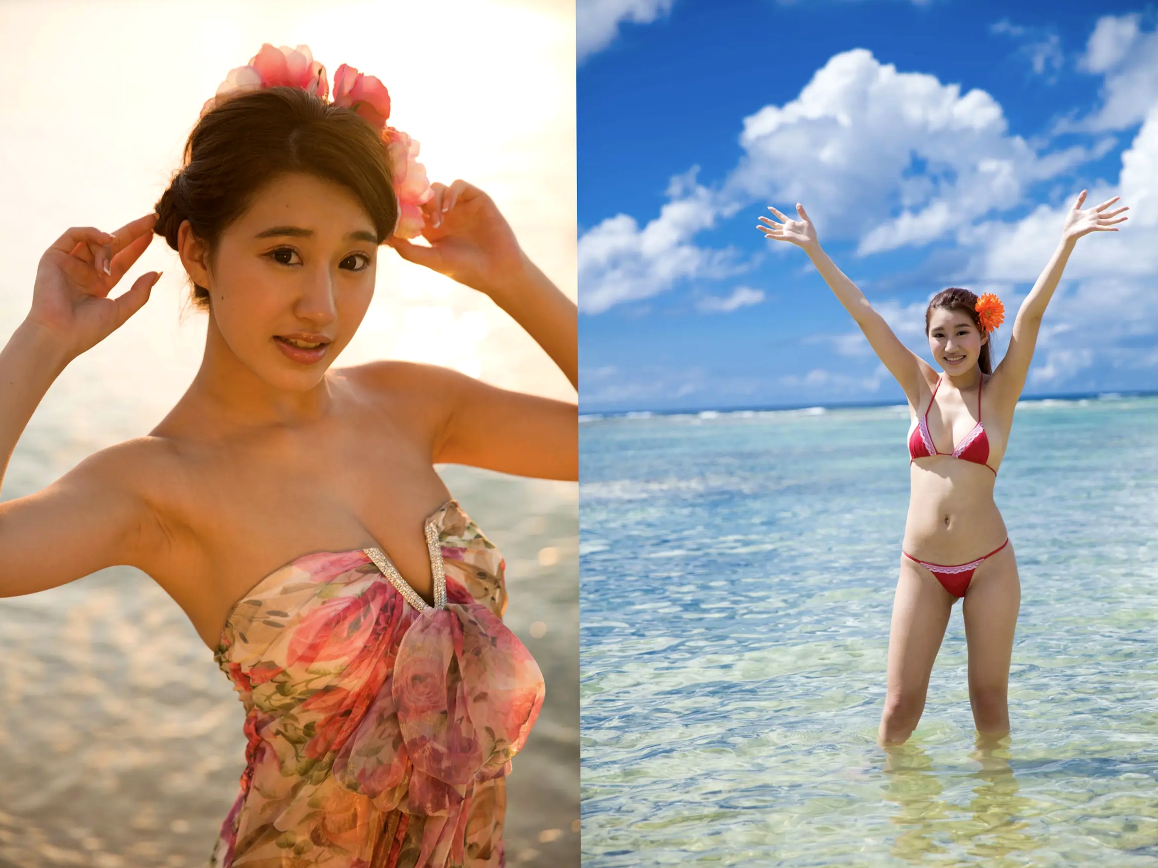 美竹すず《Body & Soul》日系校服沙滩写真 黑丝内衣性感私房照