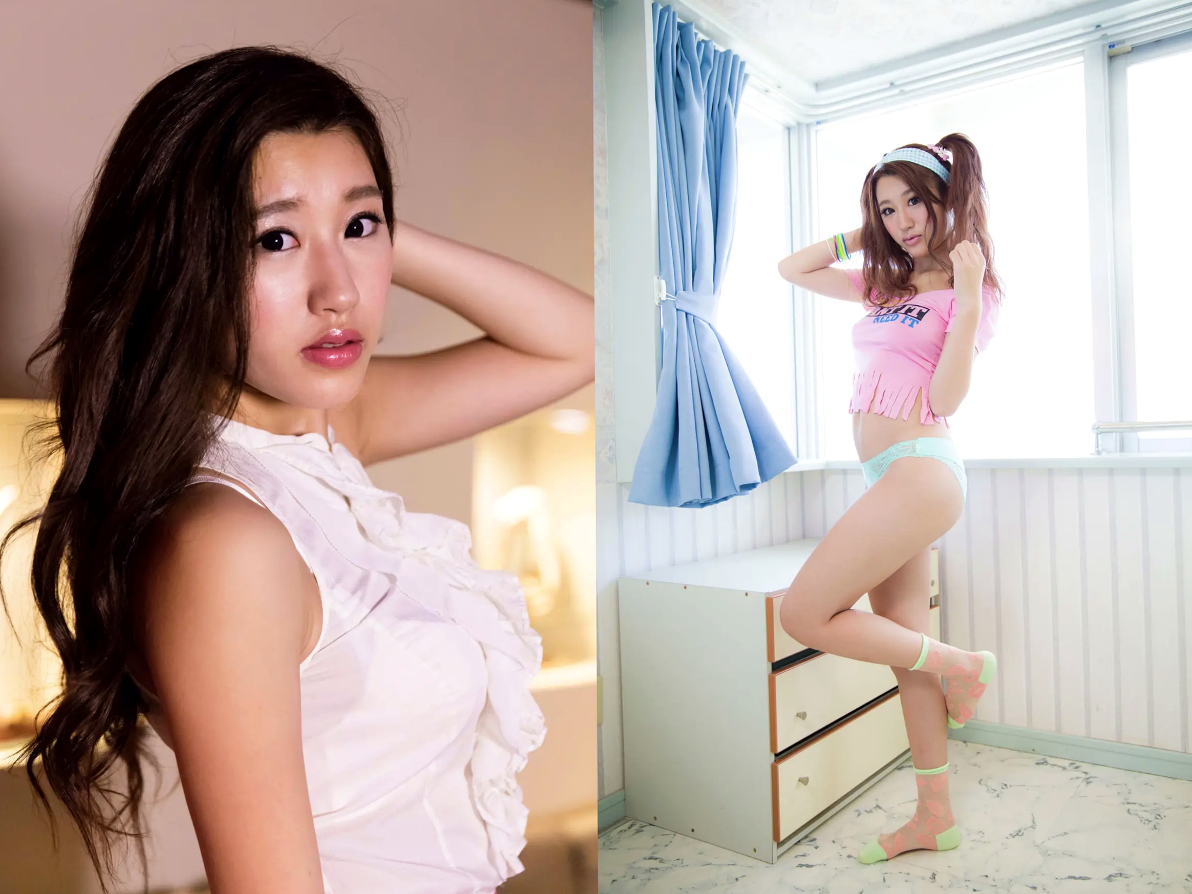 美竹すず《Body & Soul》日系校服沙滩写真 黑丝内衣性感私房照