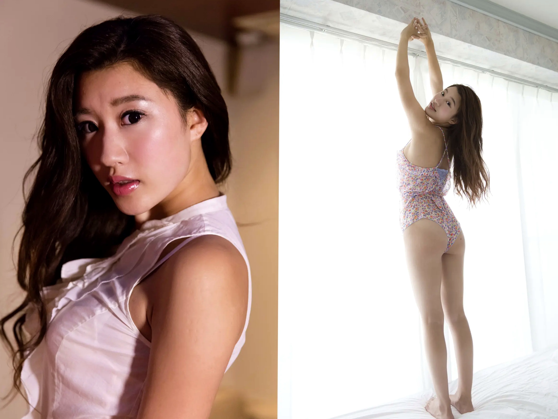 美竹すず《Body & Soul》日系校服沙滩写真 黑丝内衣性感私房照