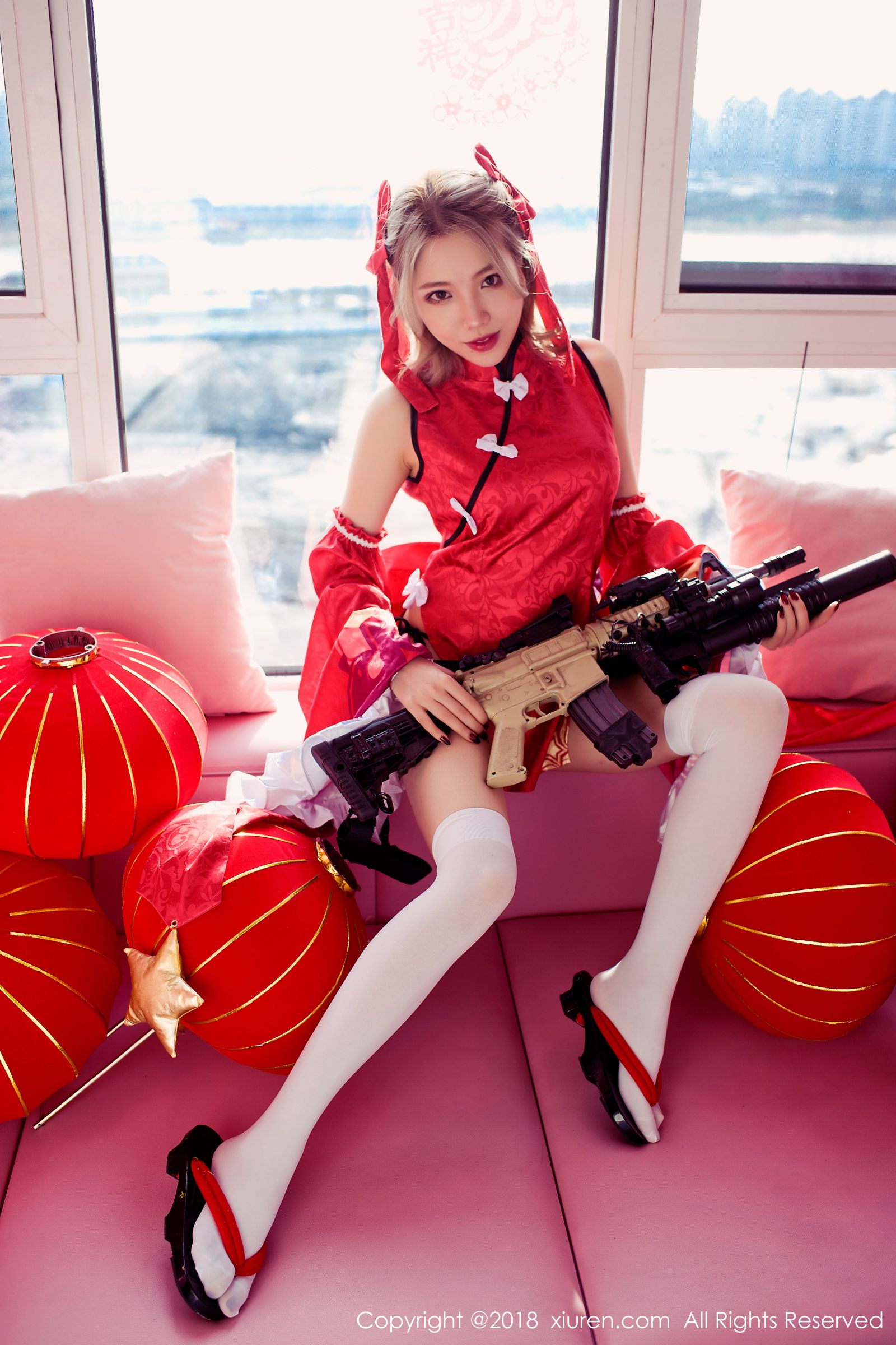 极品美女黄楽然 极品COS枪娘造型