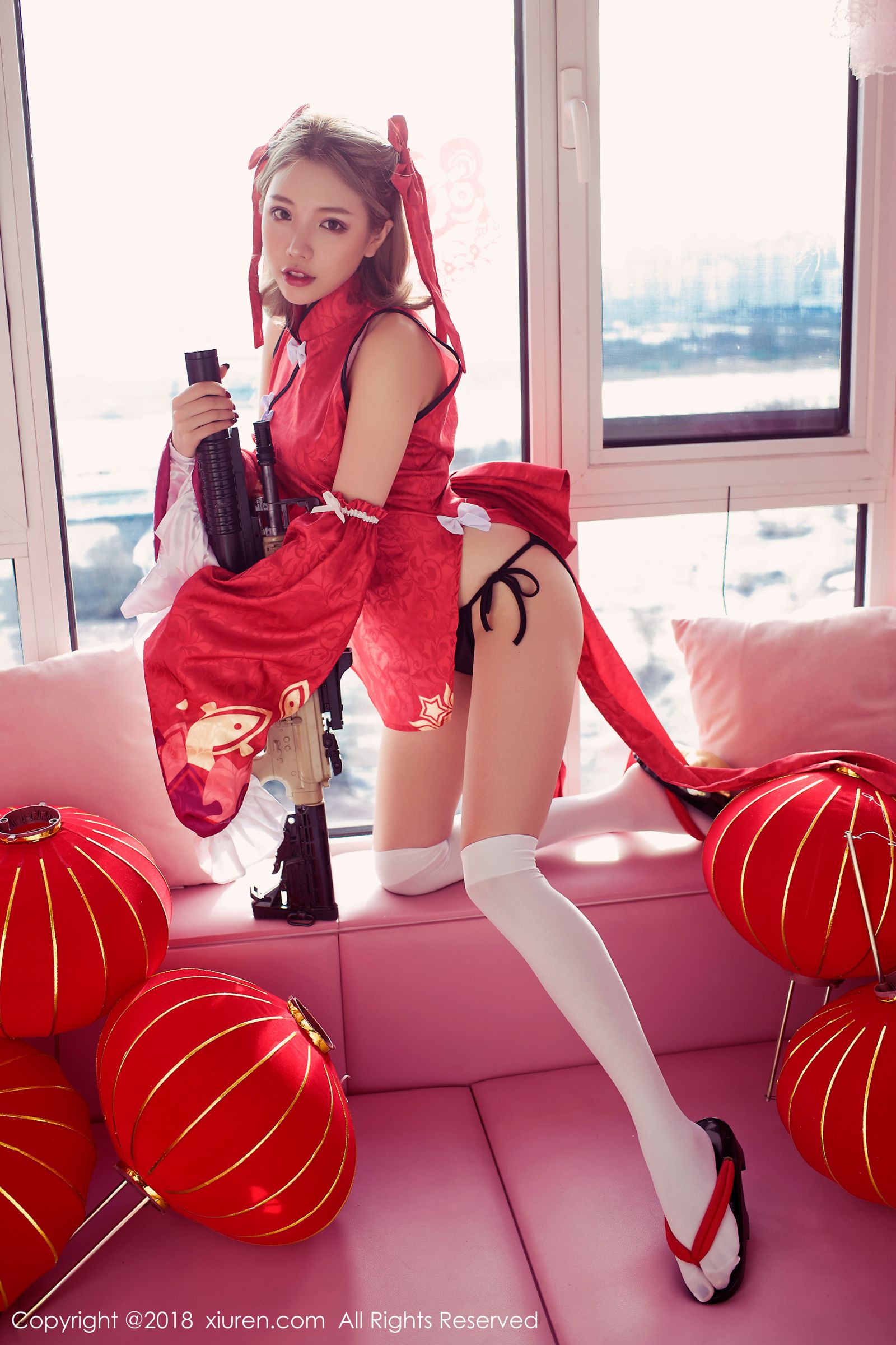 极品美女黄楽然 极品COS枪娘造型