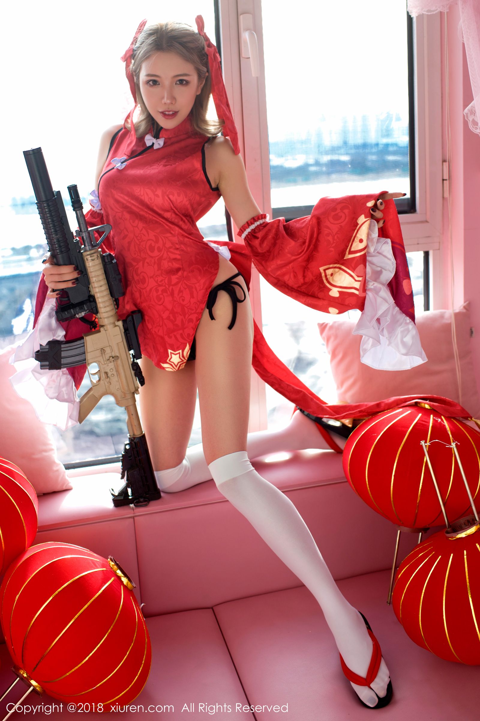 极品美女黄楽然 极品COS枪娘造型