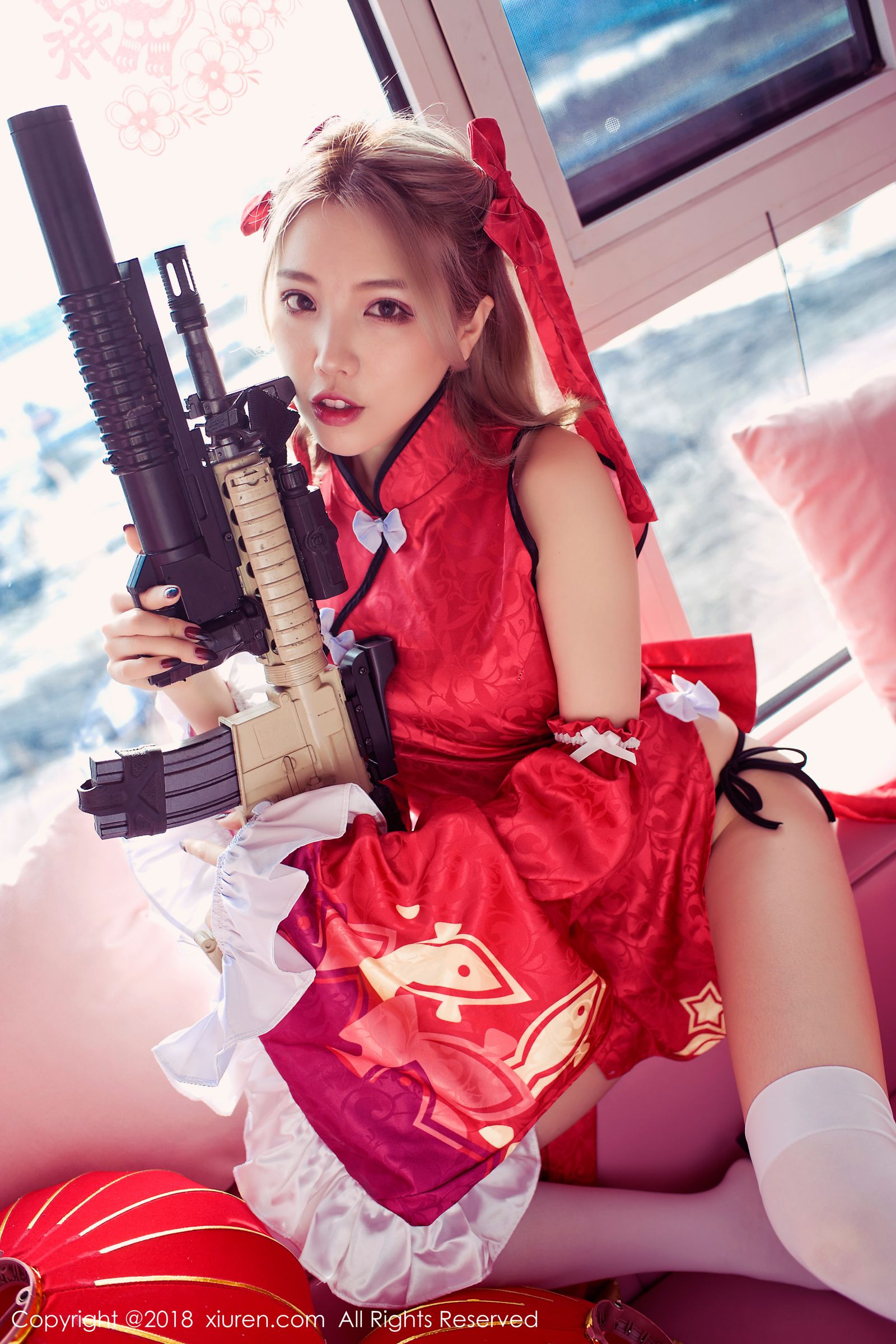 极品美女黄楽然 极品COS枪娘造型