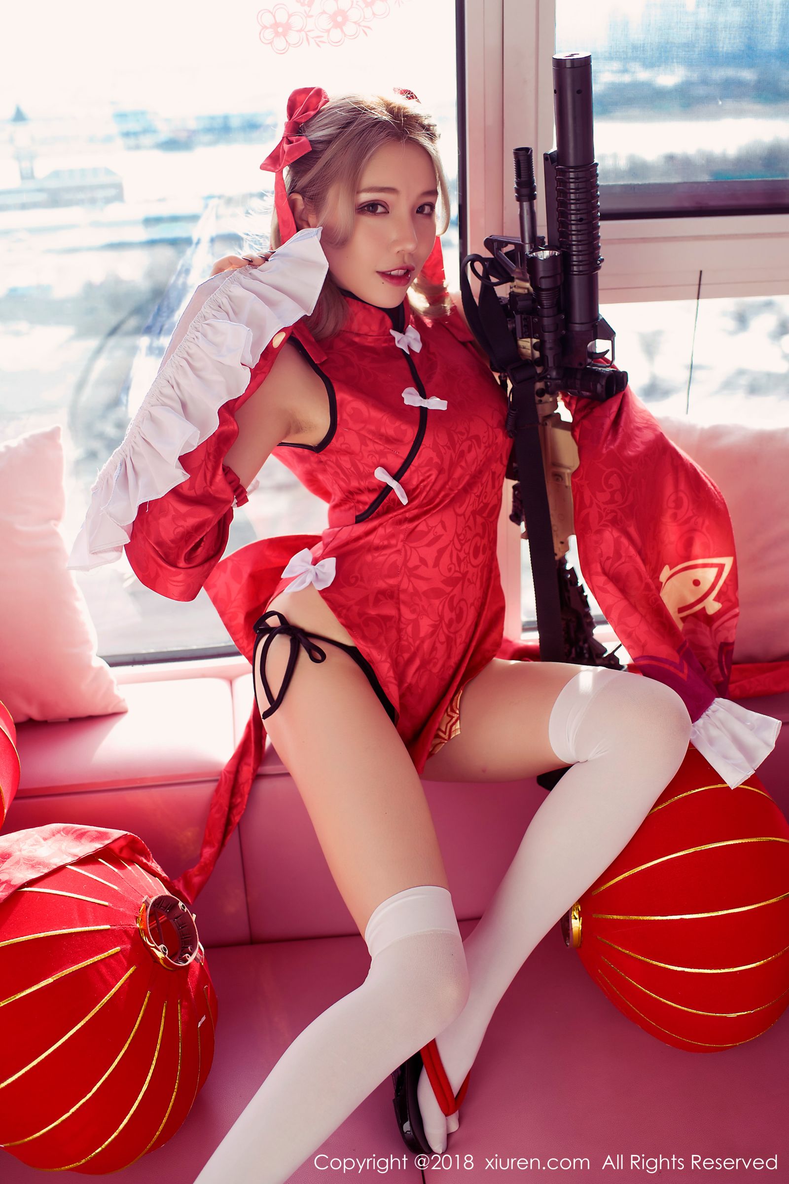极品美女黄楽然 极品COS枪娘造型