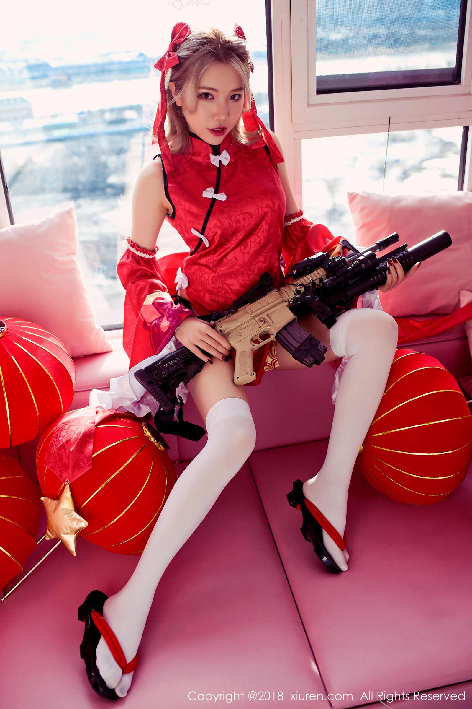 极品美女黄楽然 极品COS枪娘造型
