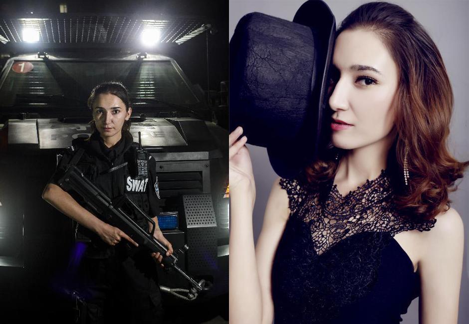 迪丽热巴·牙合甫-特警私房照诱惑写真图