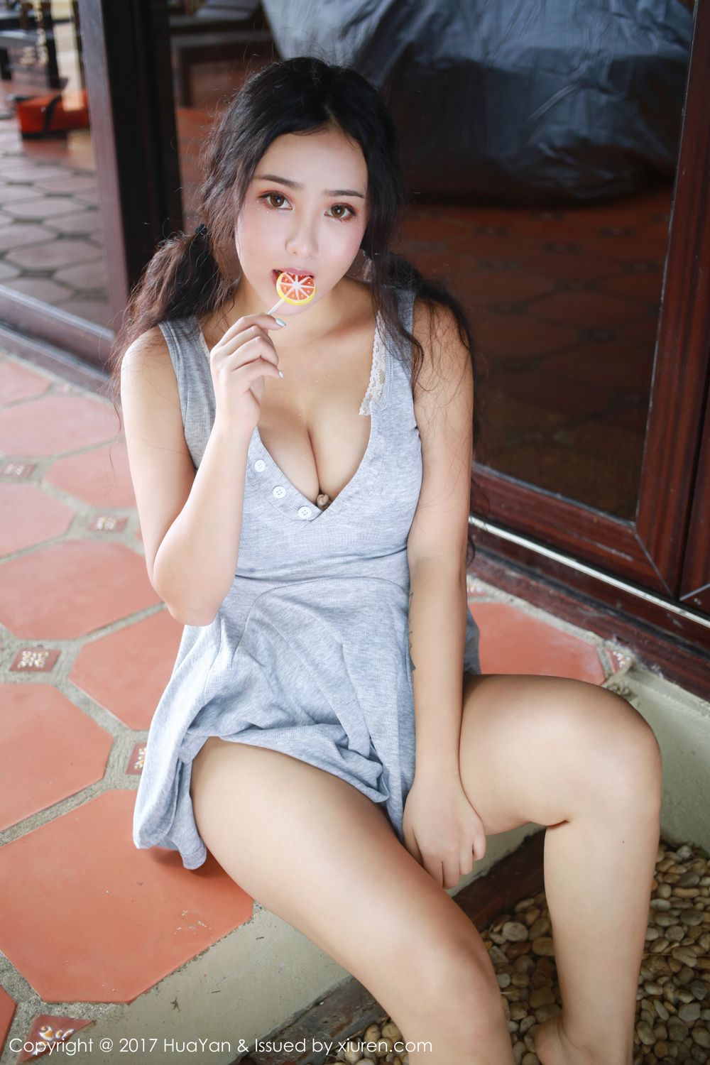 双马尾女神玛鲁娜 淡蓝粗布火辣事业性