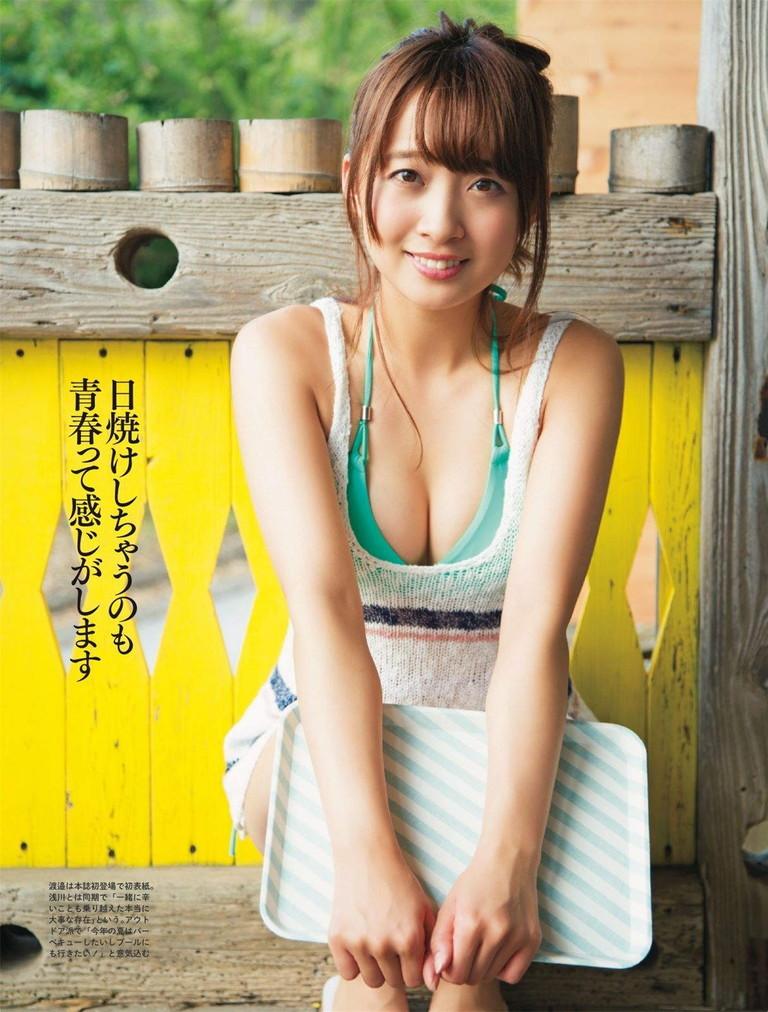 千年一遇浅川梨奈 携手渡边幸爱姐妹戏水