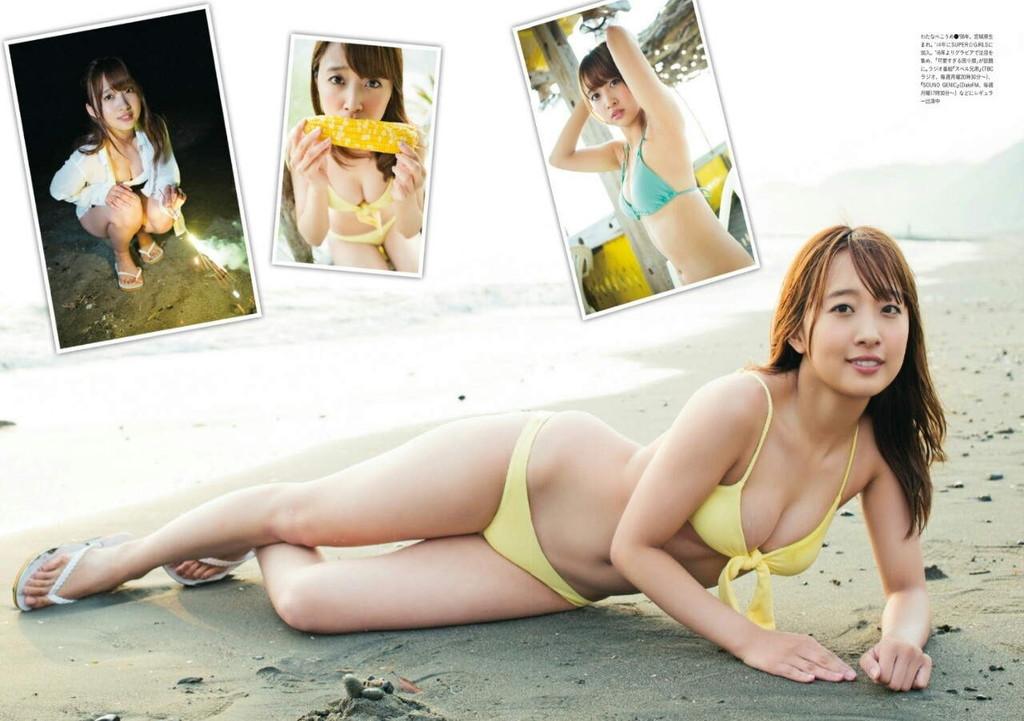 千年一遇浅川梨奈 携手渡边幸爱姐妹戏水