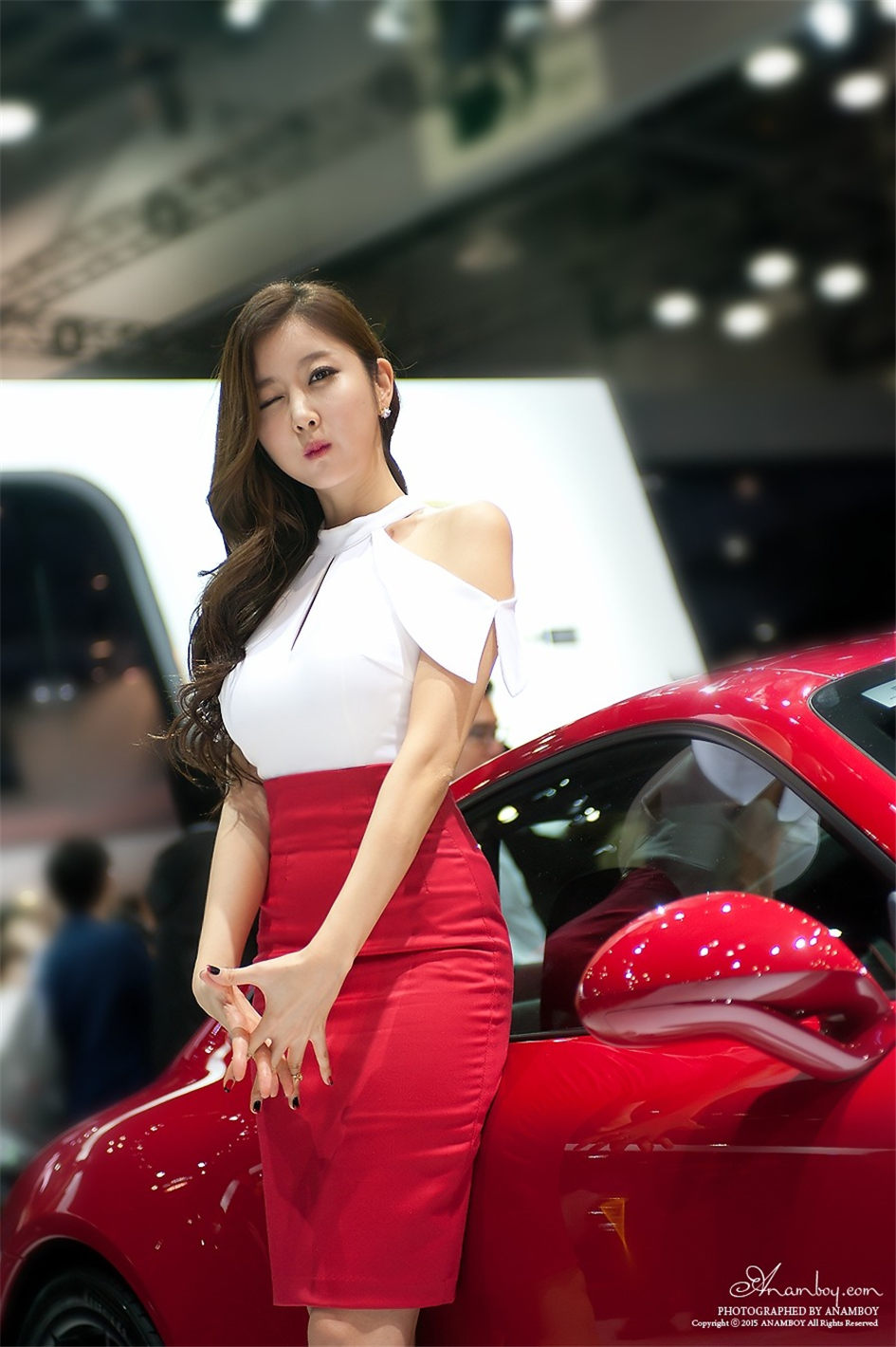 性感美女崔星雅2015韩国国际车展图片