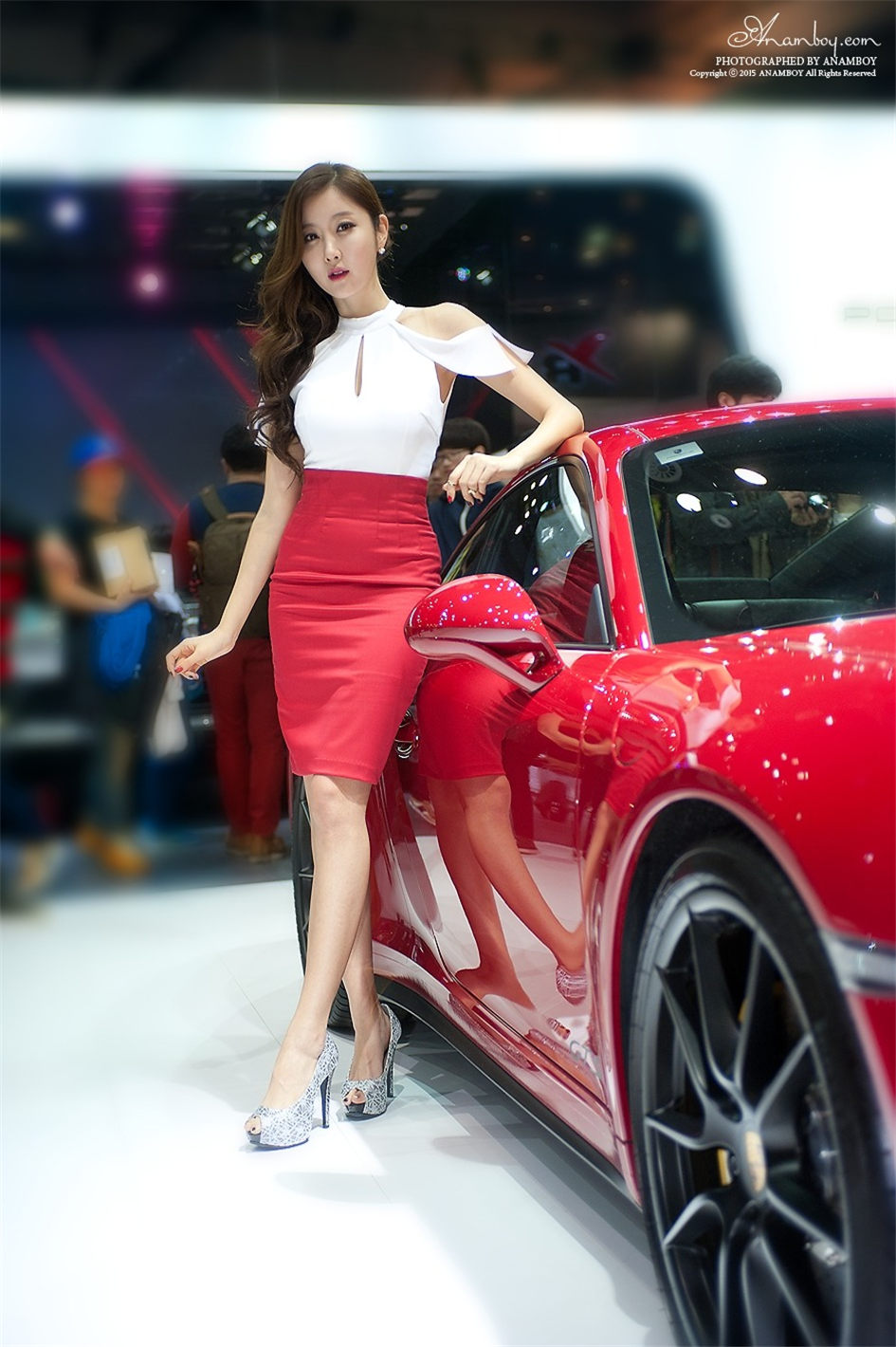 性感美女崔星雅2015韩国国际车展图片