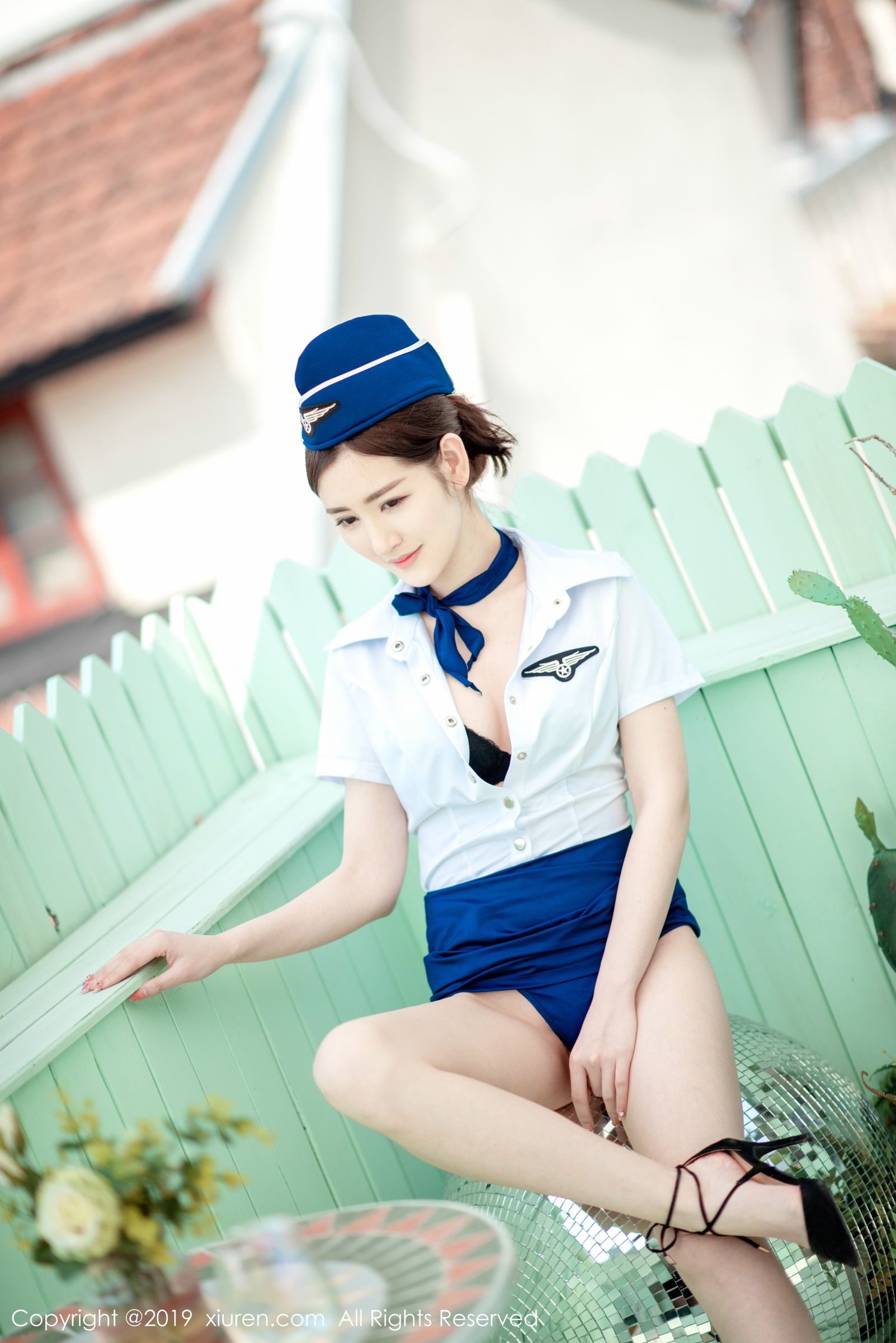 性感女神沈梦瑶 空乘制服草莓内衣