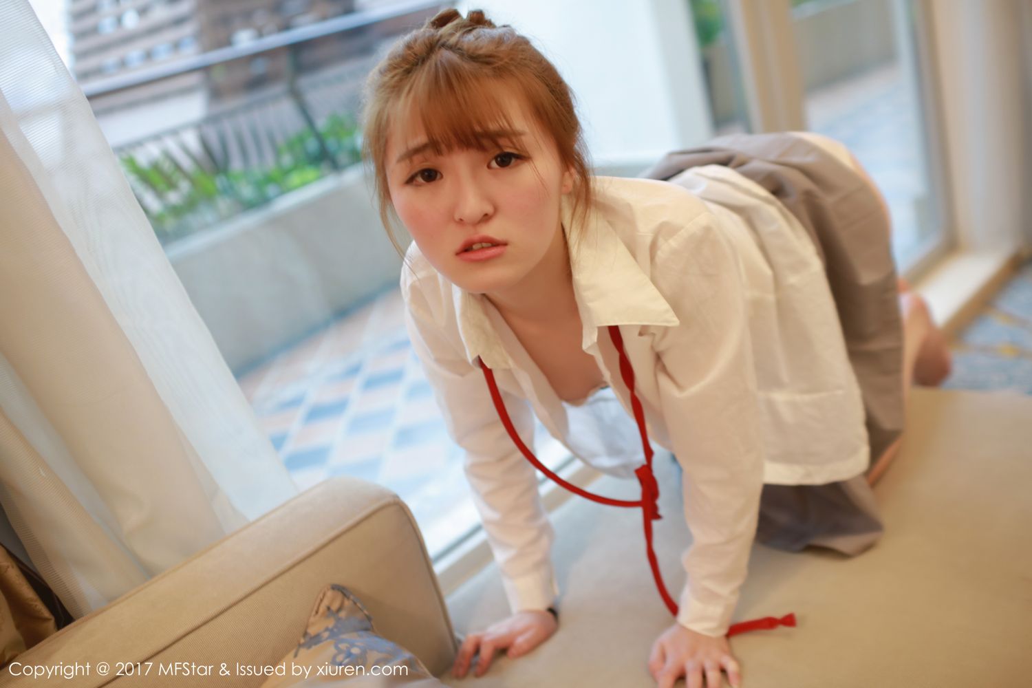 萝莉美女伊小七 学生装短裙系列