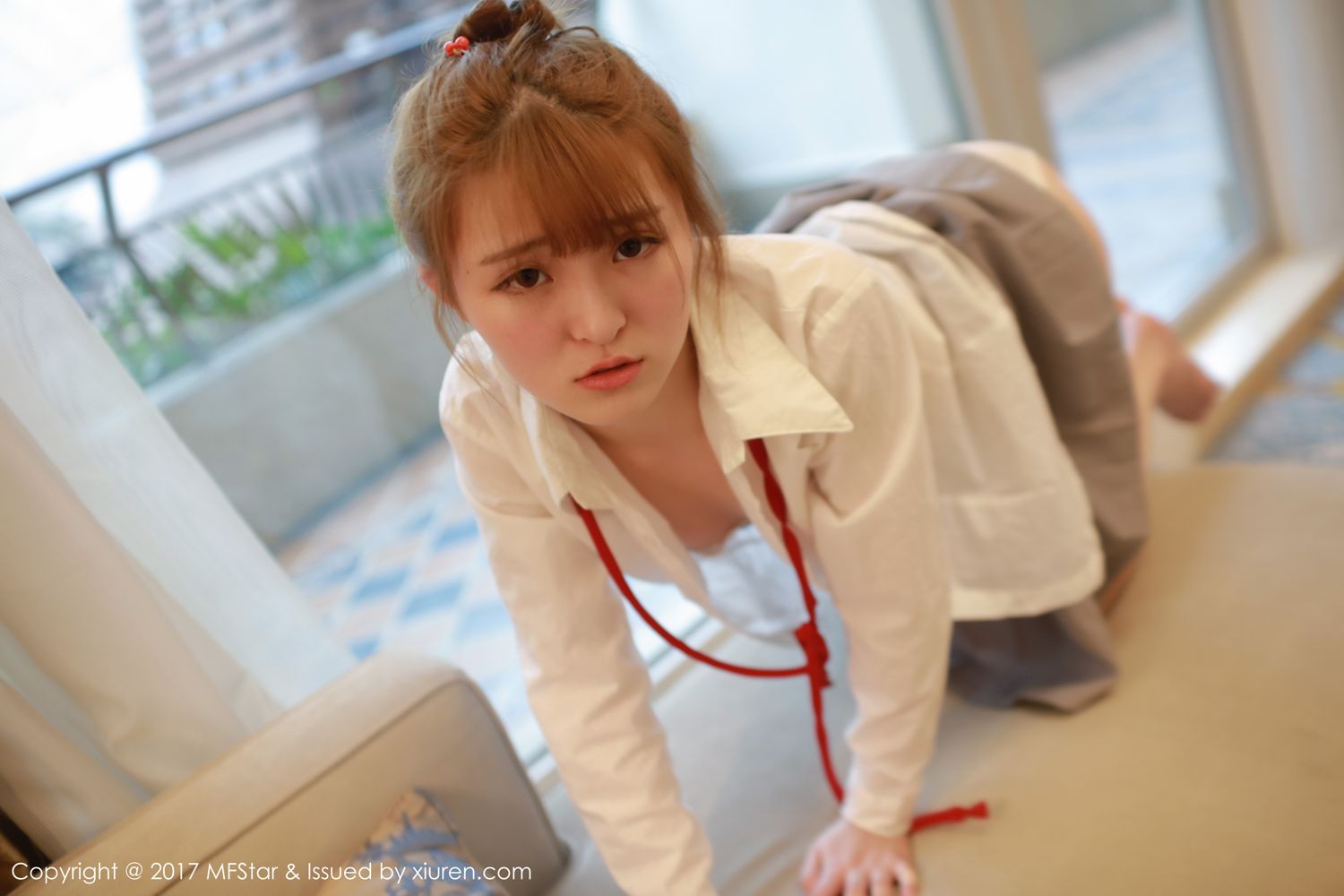 萝莉美女伊小七 学生装短裙系列