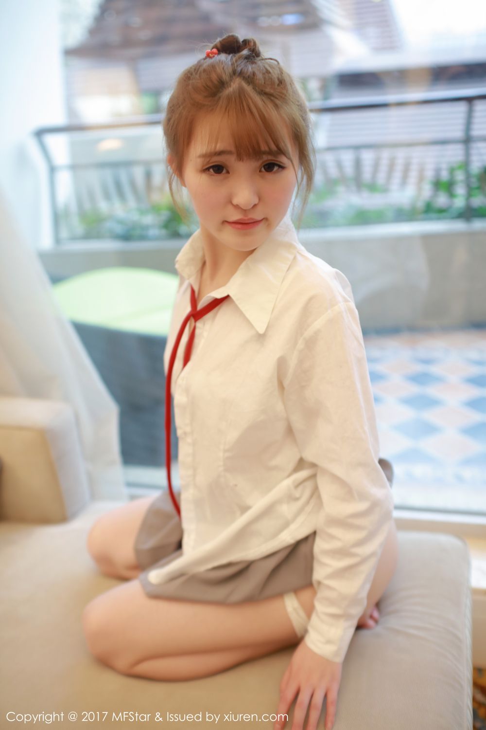 萝莉美女伊小七 学生装短裙系列