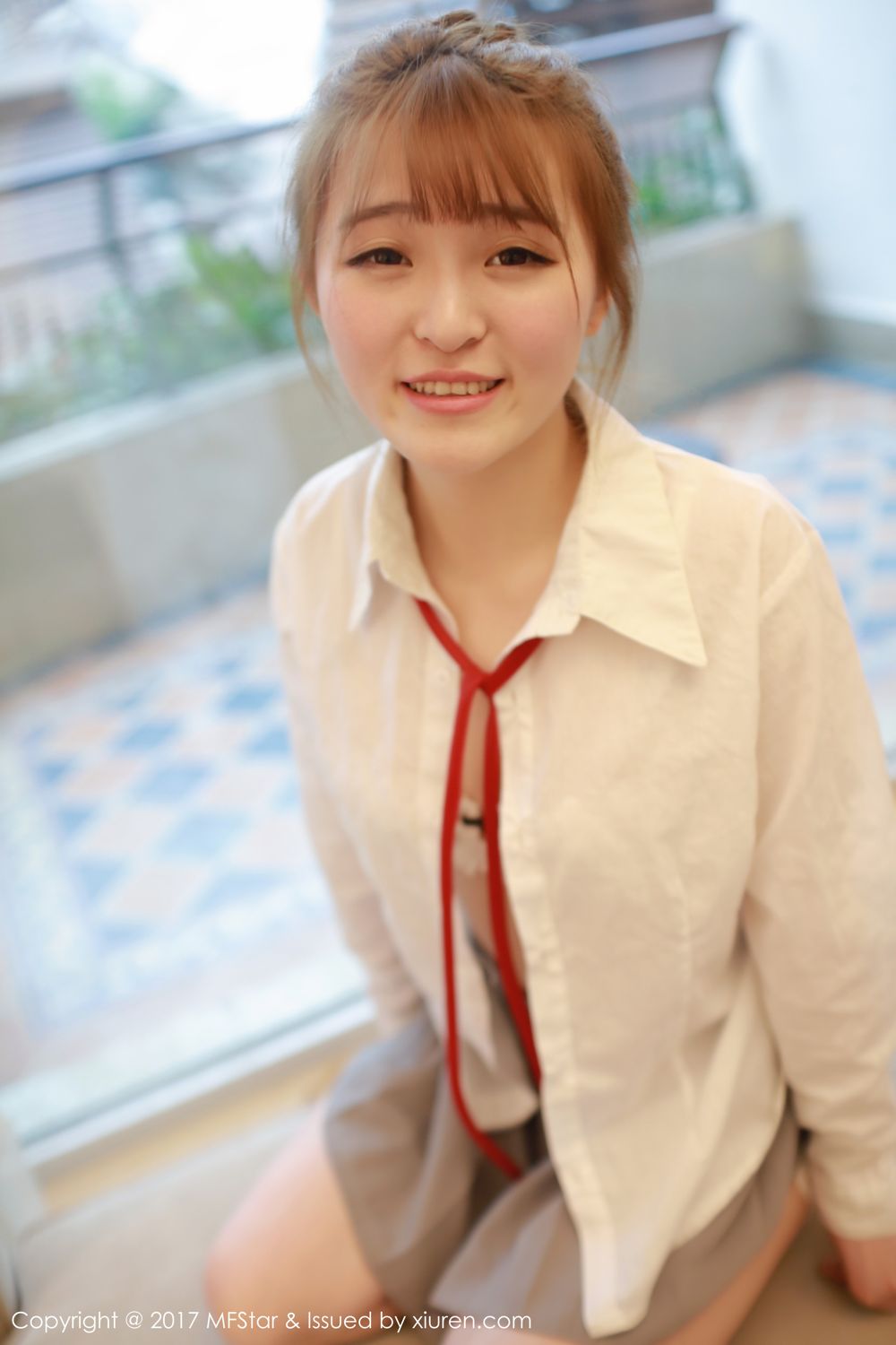 萝莉美女伊小七 学生装短裙系列
