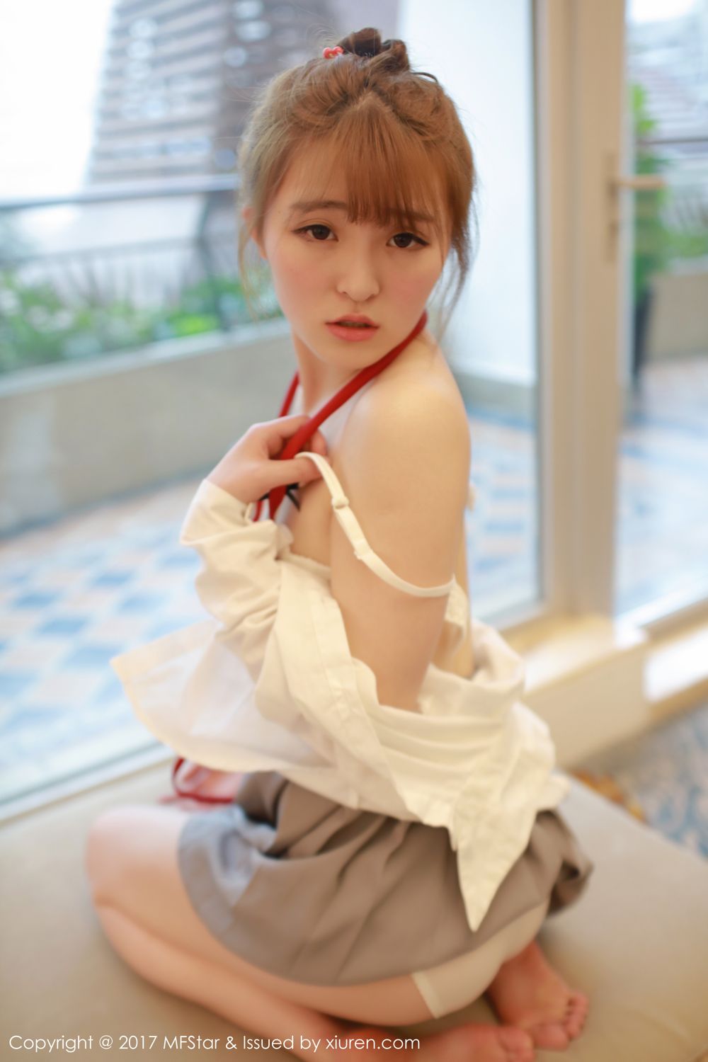 萝莉美女伊小七 学生装短裙系列