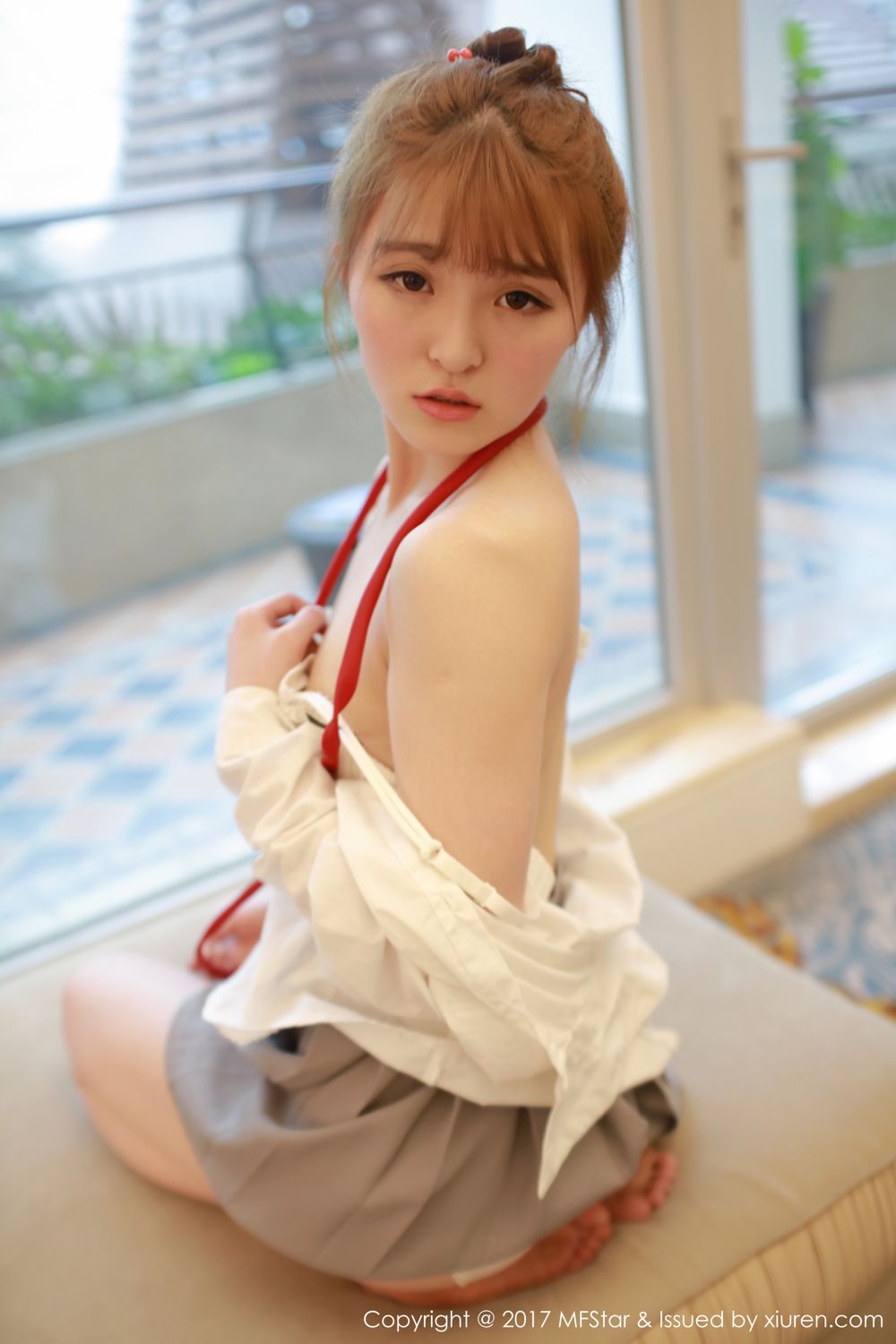 萝莉美女伊小七 学生装短裙系列