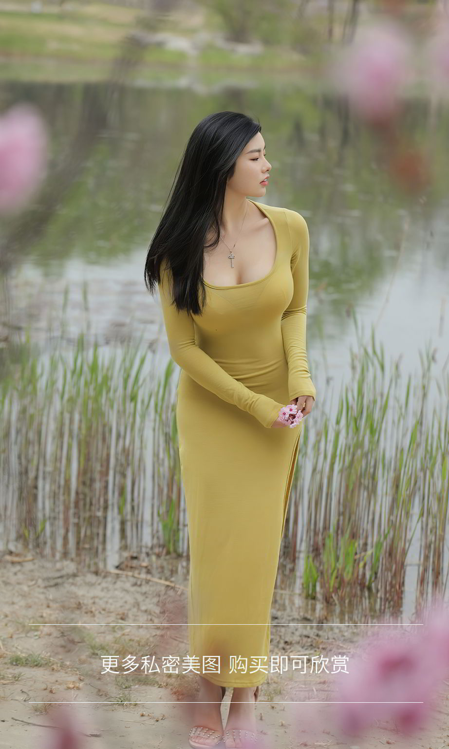 娜露Selena赏春 波涛胸涌春行中