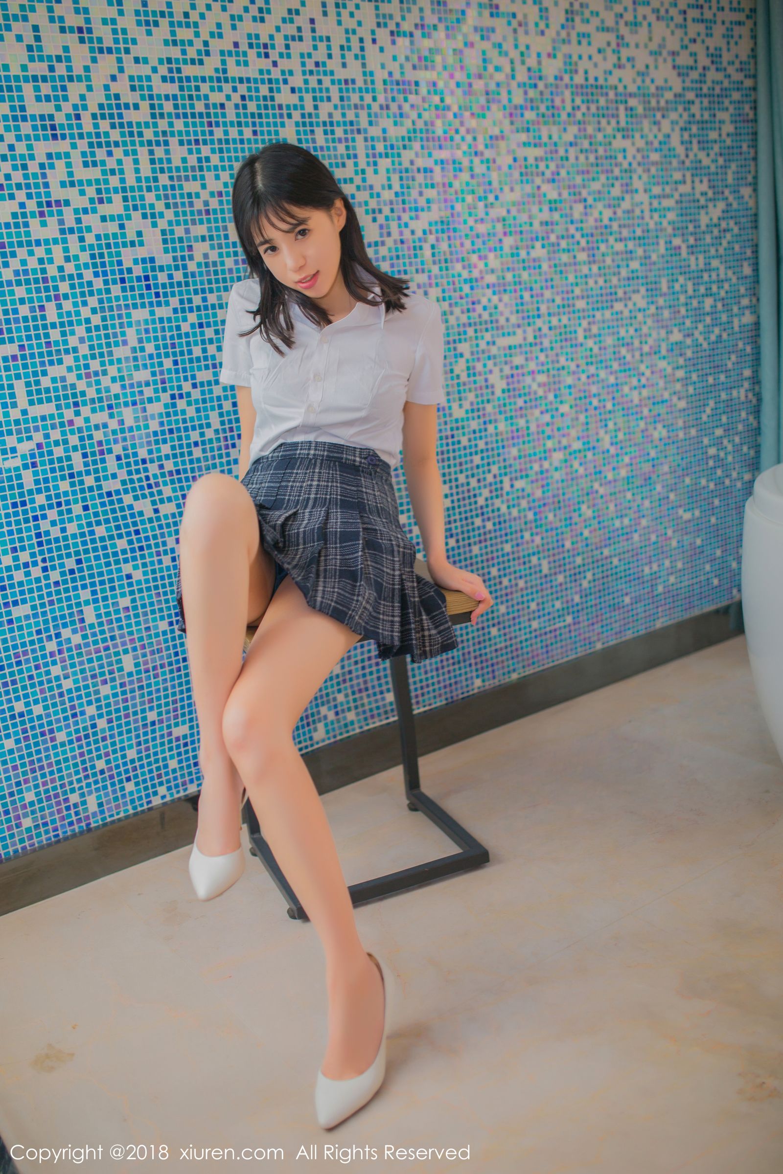 最佳女友艾栗栗 学生制服清新外拍
