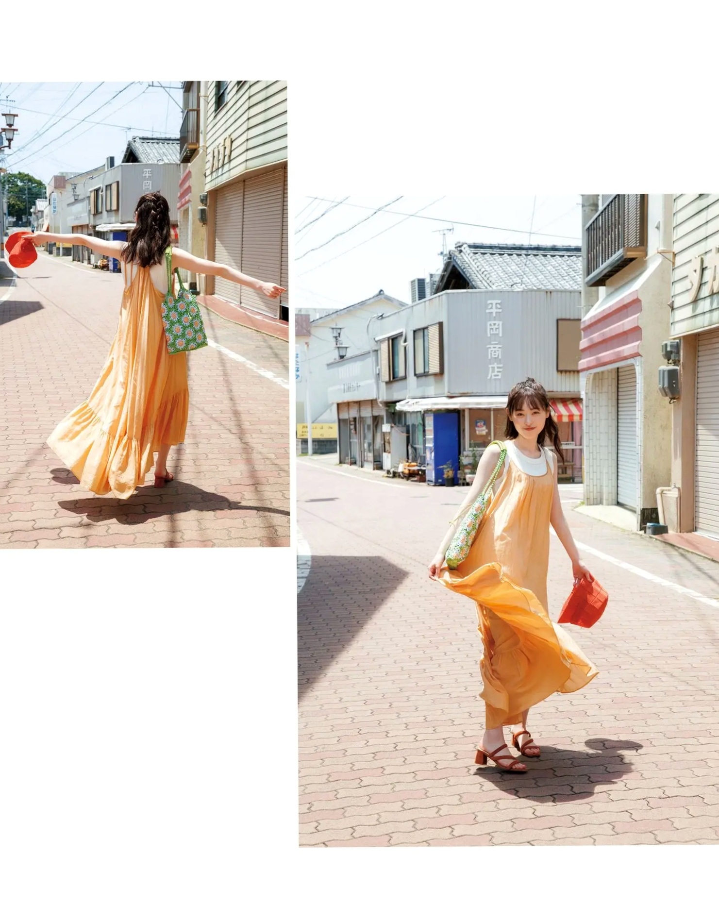 福原遥《gift》写真:日系清新治愈系户外草地泳池美照