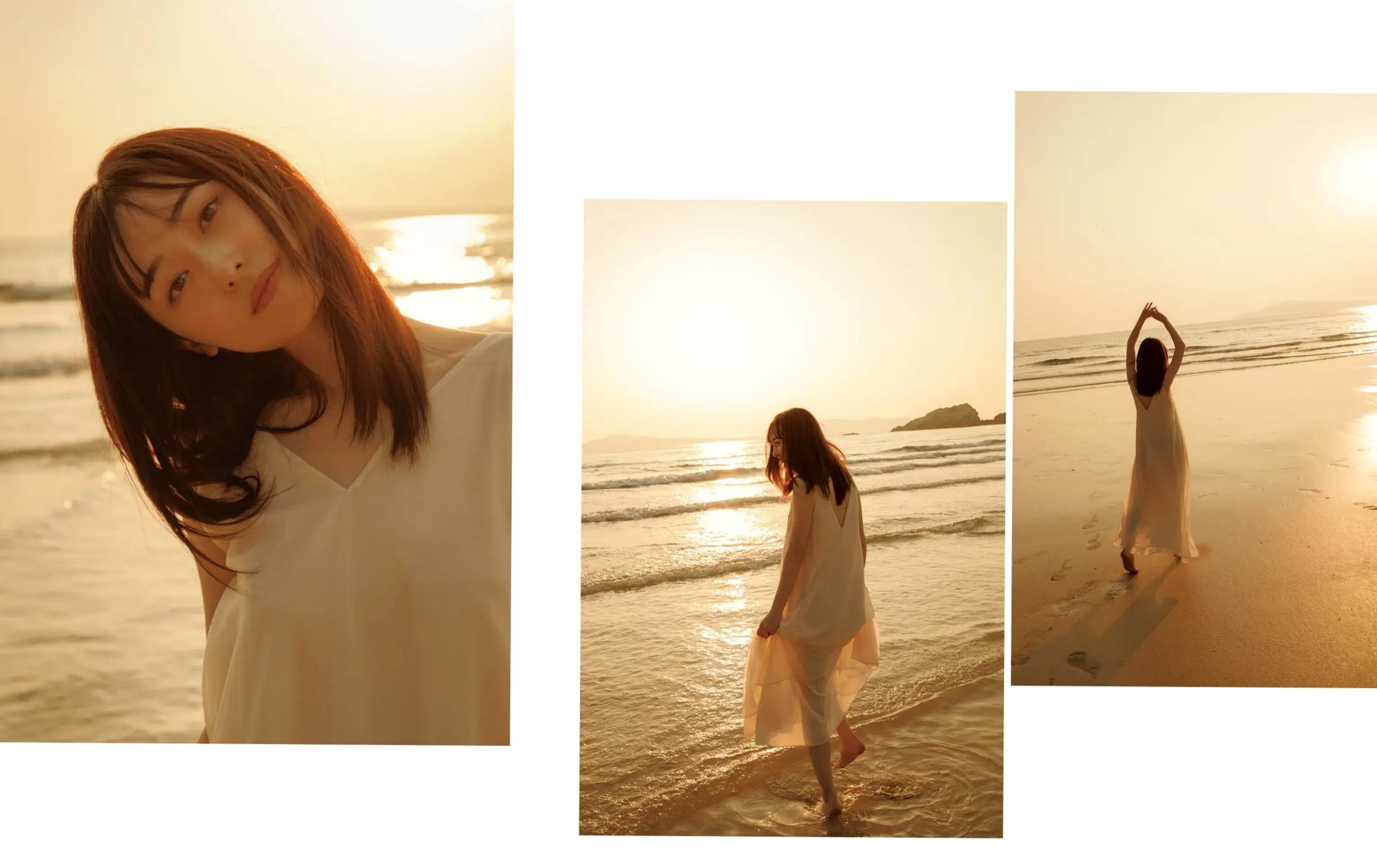 福原遥《gift》写真:日系清新治愈系户外草地泳池美照