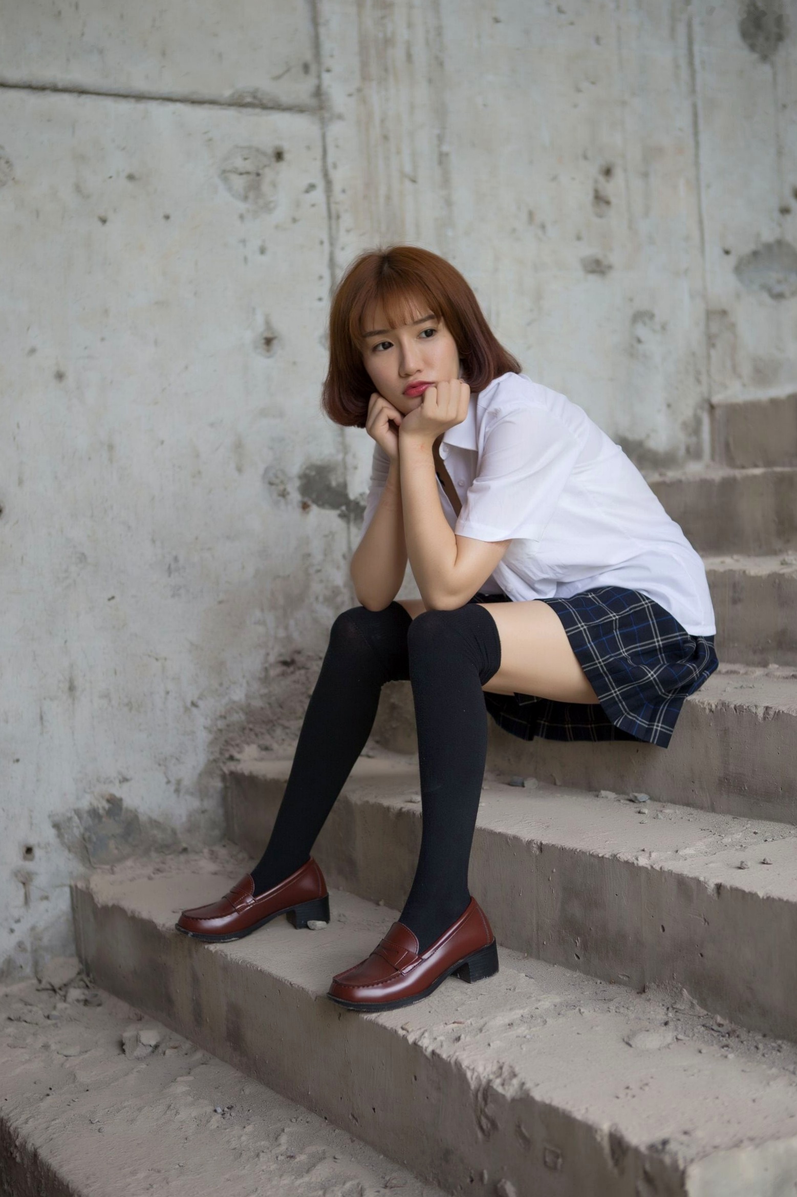 XR-Uncensored-K8傲娇萌萌Vivian-被束缚的学妹 - 无圣光大尺度日系JK校服绳艺写真