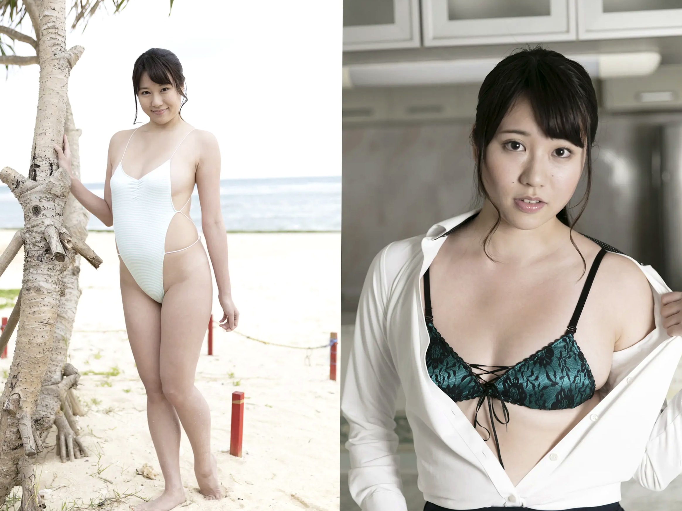 大滝りか - 美尻与美脚性感写真 日本美臀女神 OL制服与比基尼诱惑