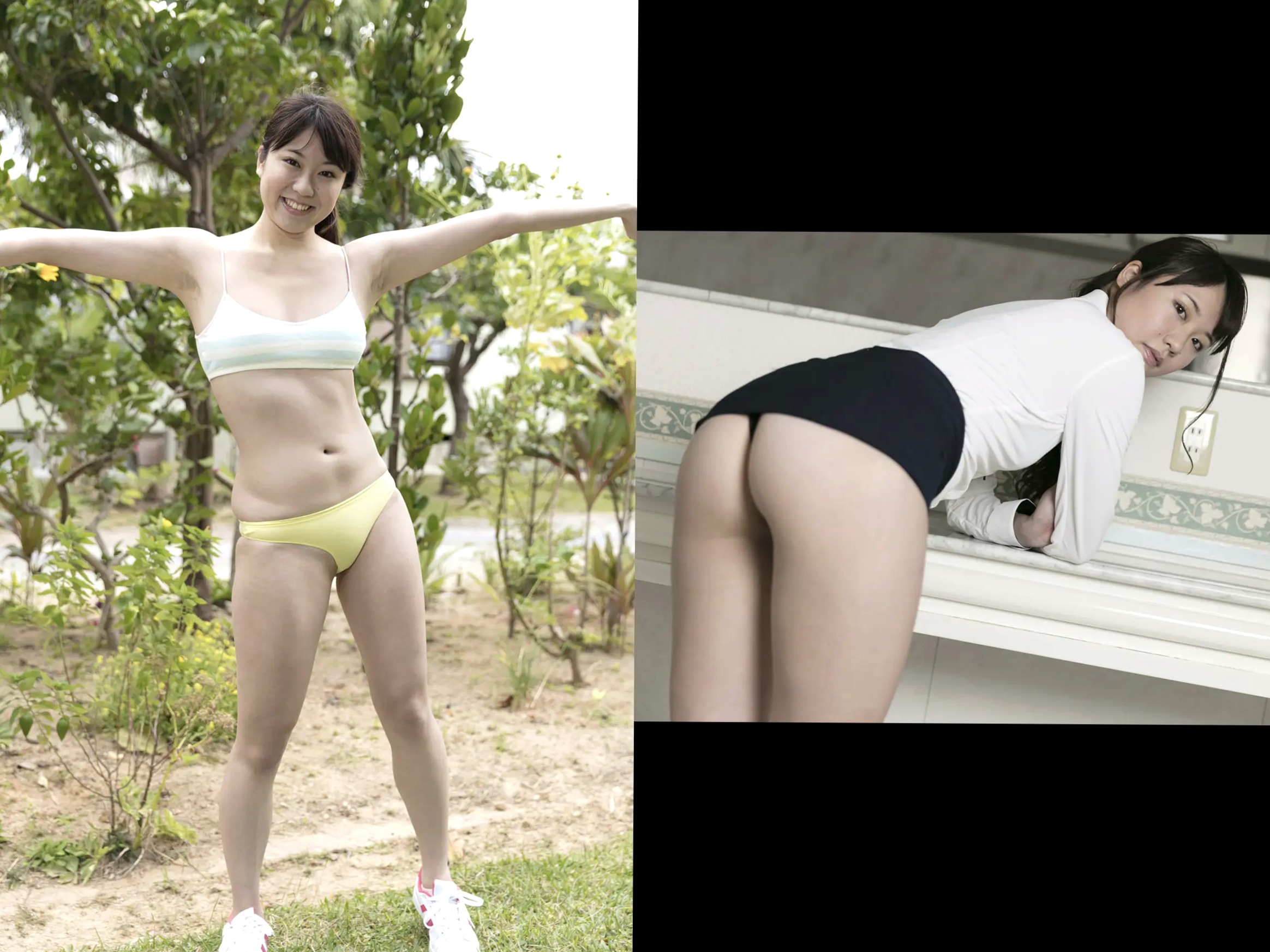大滝りか - 美尻与美脚性感写真 日本美臀女神 OL制服与比基尼诱惑