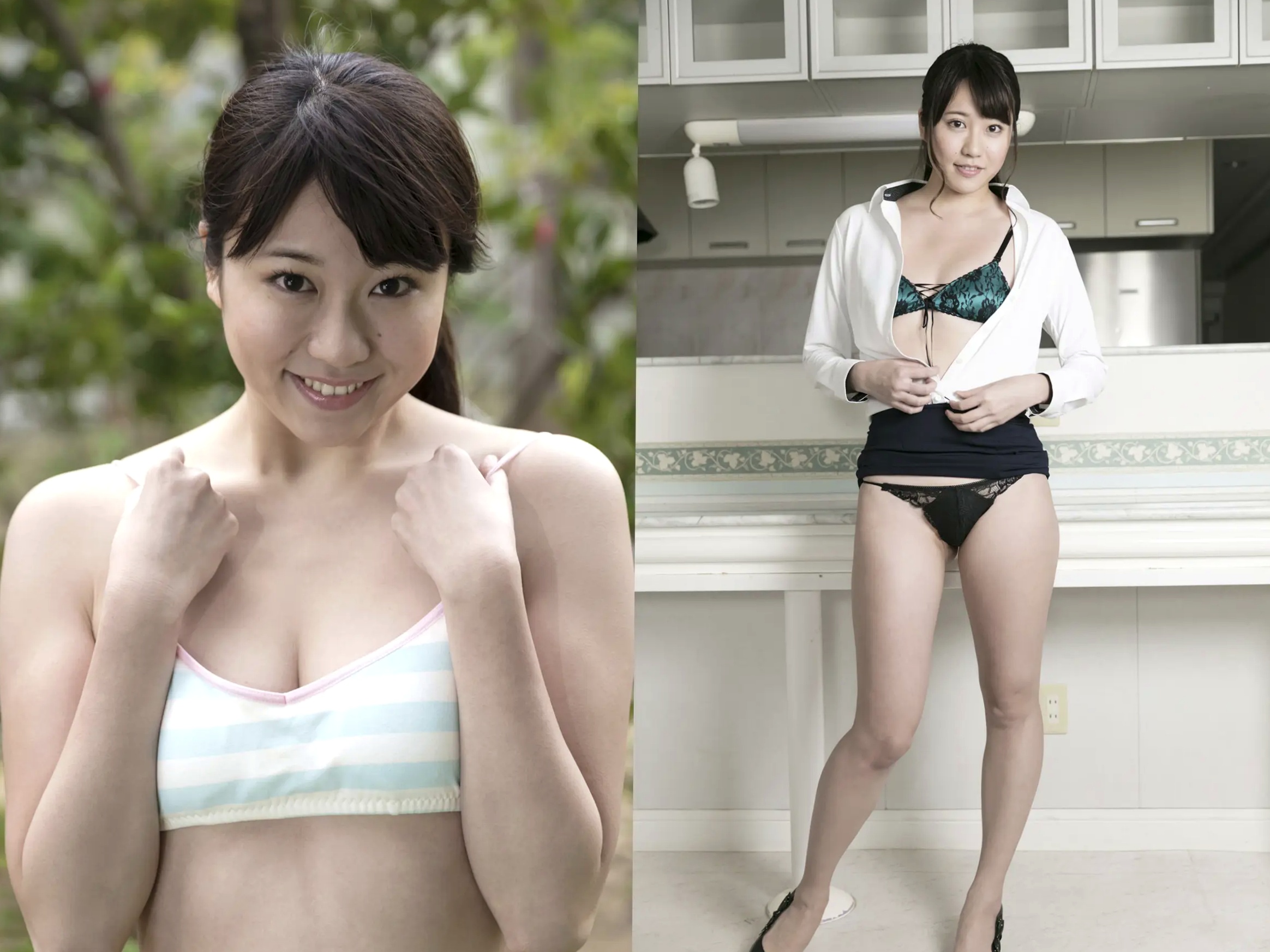 大滝りか - 美尻与美脚性感写真 日本美臀女神 OL制服与比基尼诱惑
