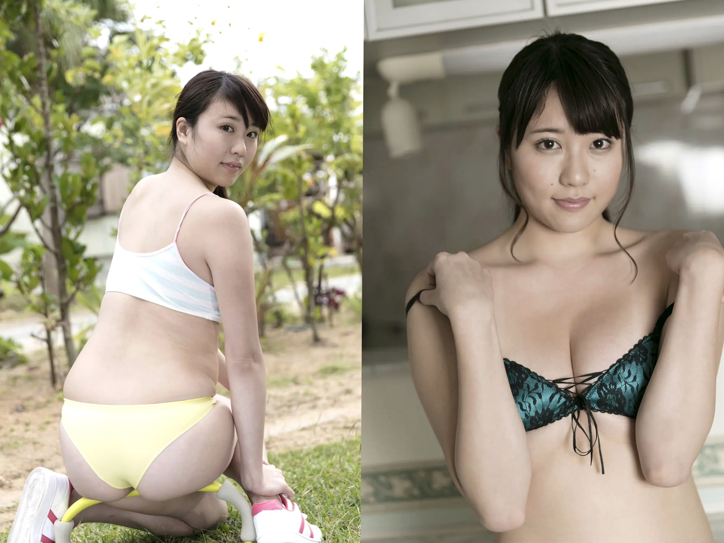 大滝りか - 美尻与美脚性感写真 日本美臀女神 OL制服与比基尼诱惑