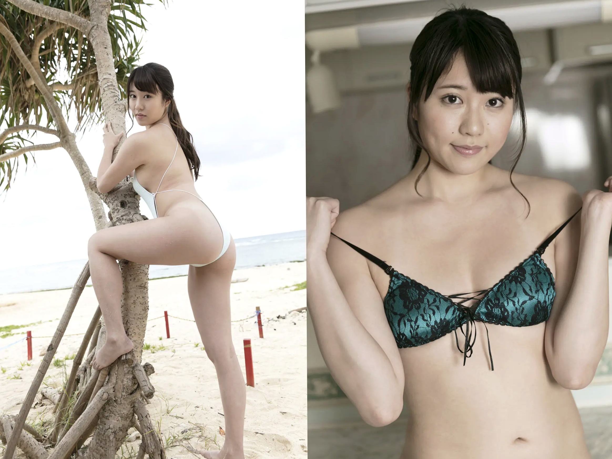 大滝りか - 美尻与美脚性感写真 日本美臀女神 OL制服与比基尼诱惑