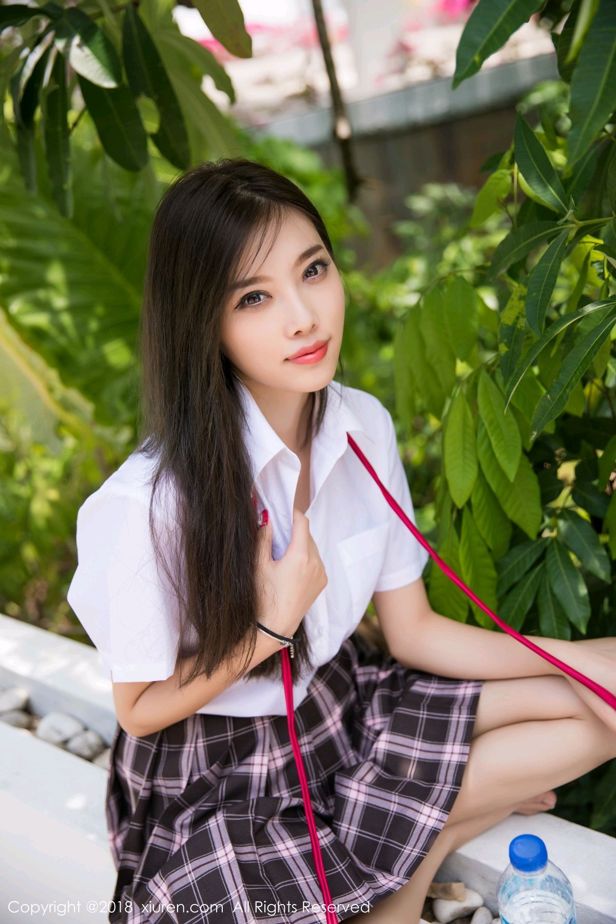 一品学妹杨晨晨 学生制服亭亭而立