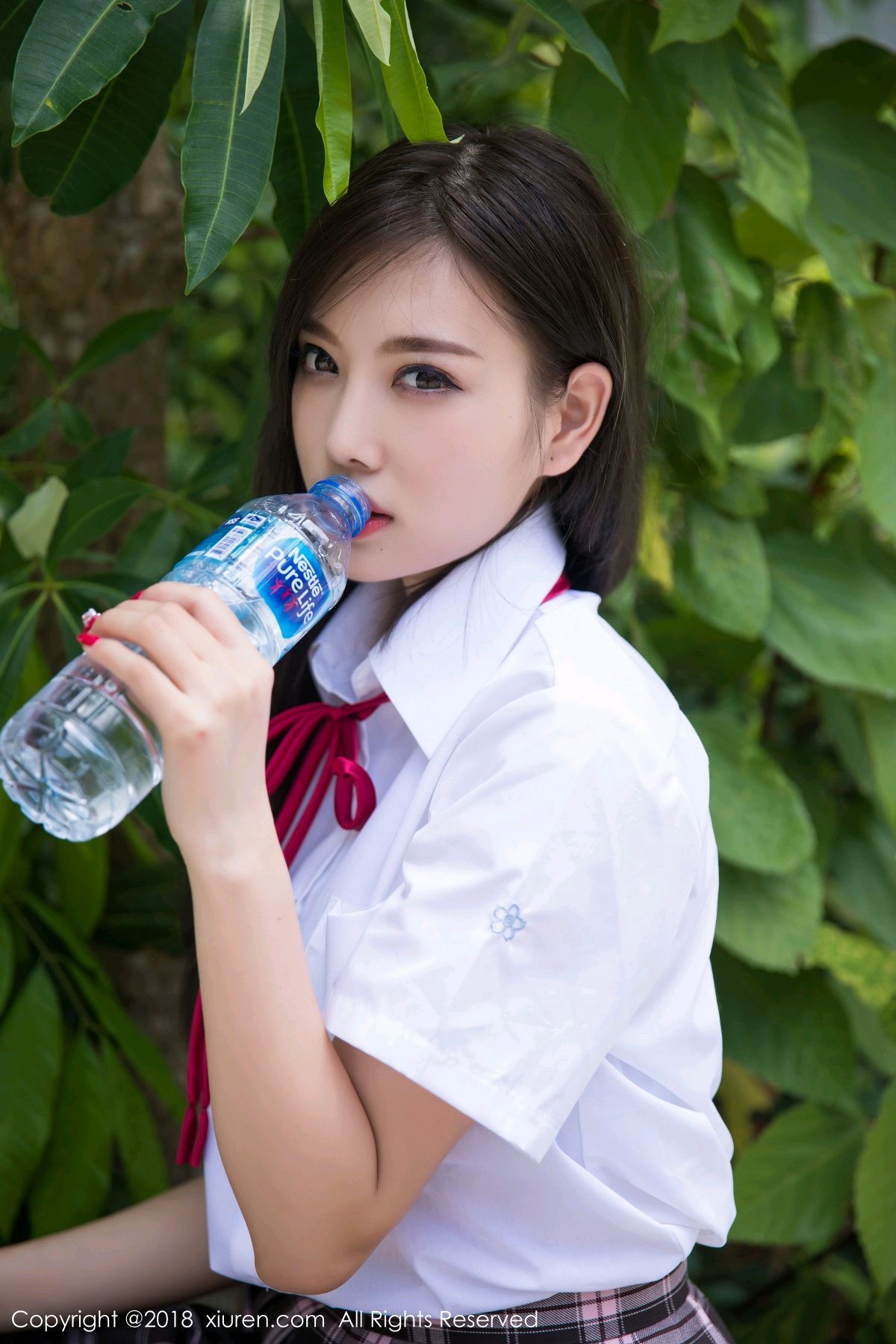一品学妹杨晨晨 学生制服亭亭而立