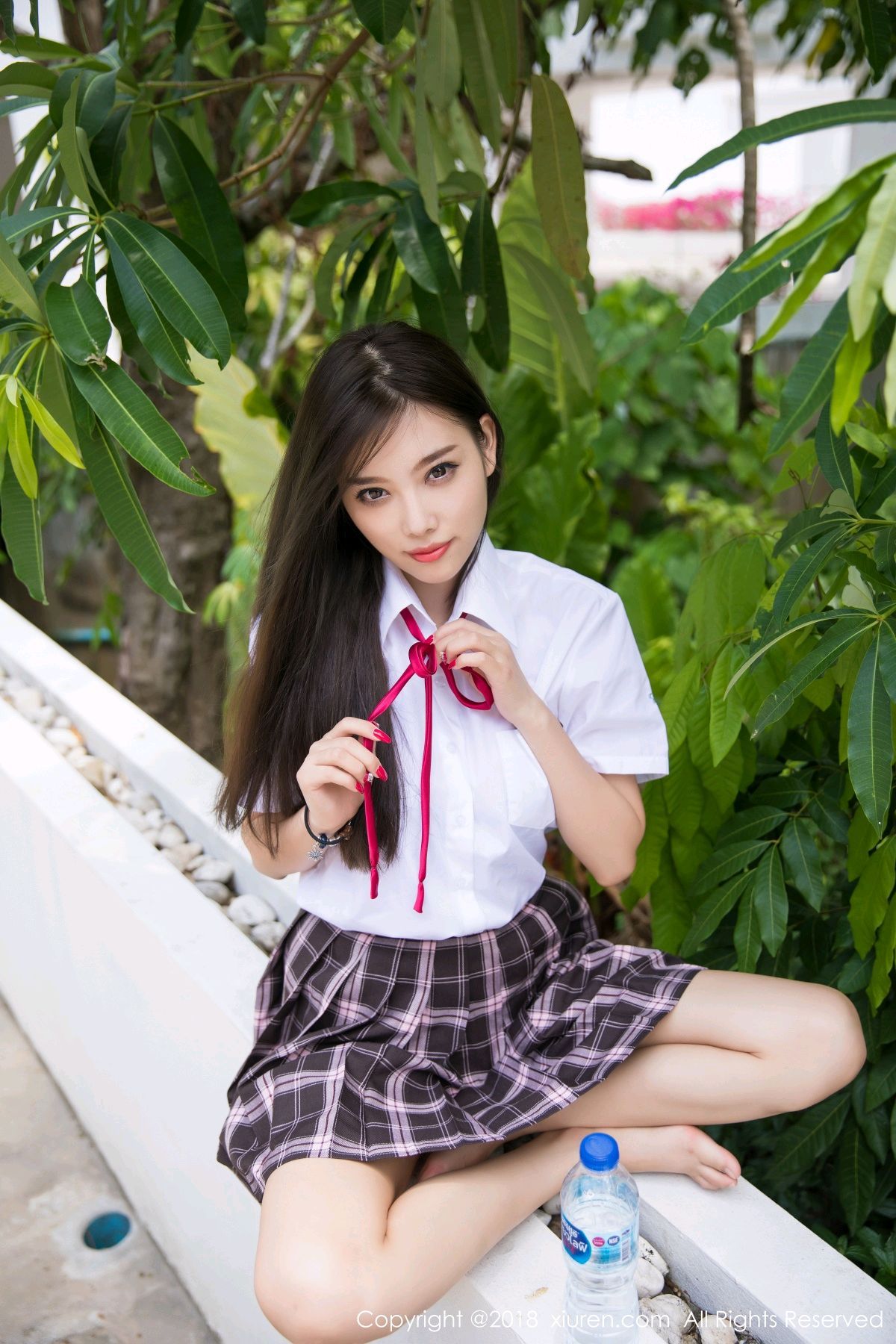 一品学妹杨晨晨 学生制服亭亭而立