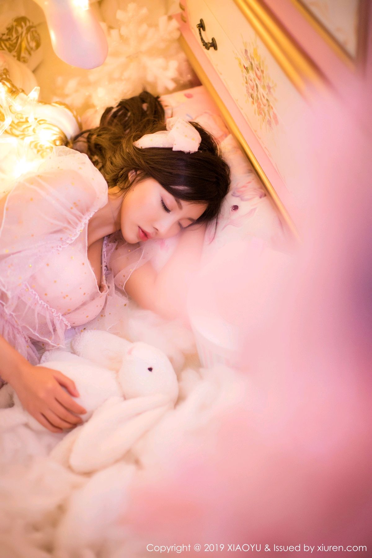 甜美女神杨晨晨 纯白内衣圣诞礼物