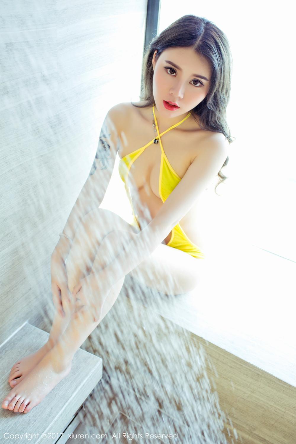 周末女神爱丽莎Lisa 旗袍诱惑浴室性感