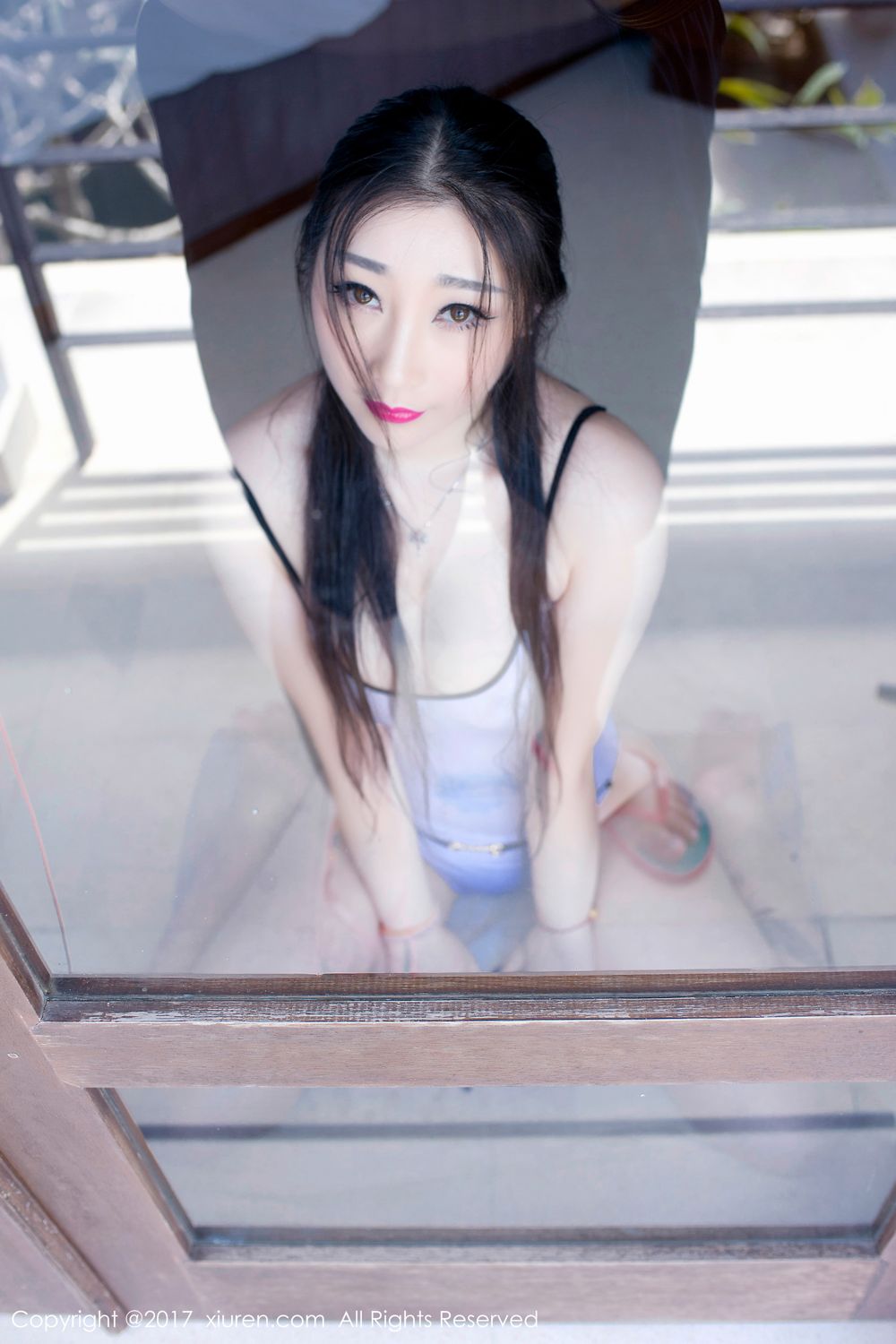 E杯小柳岩妲己 红色镂空比基尼