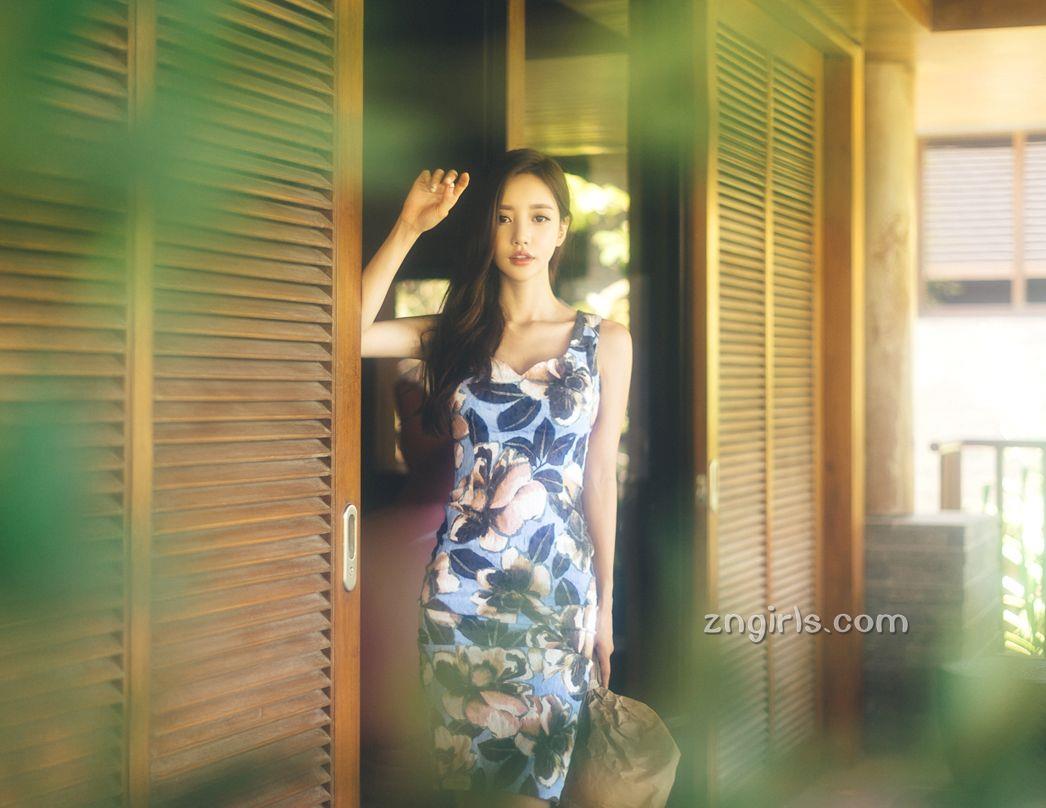 南韩美人孙允珠 唯美系吊带内衣三