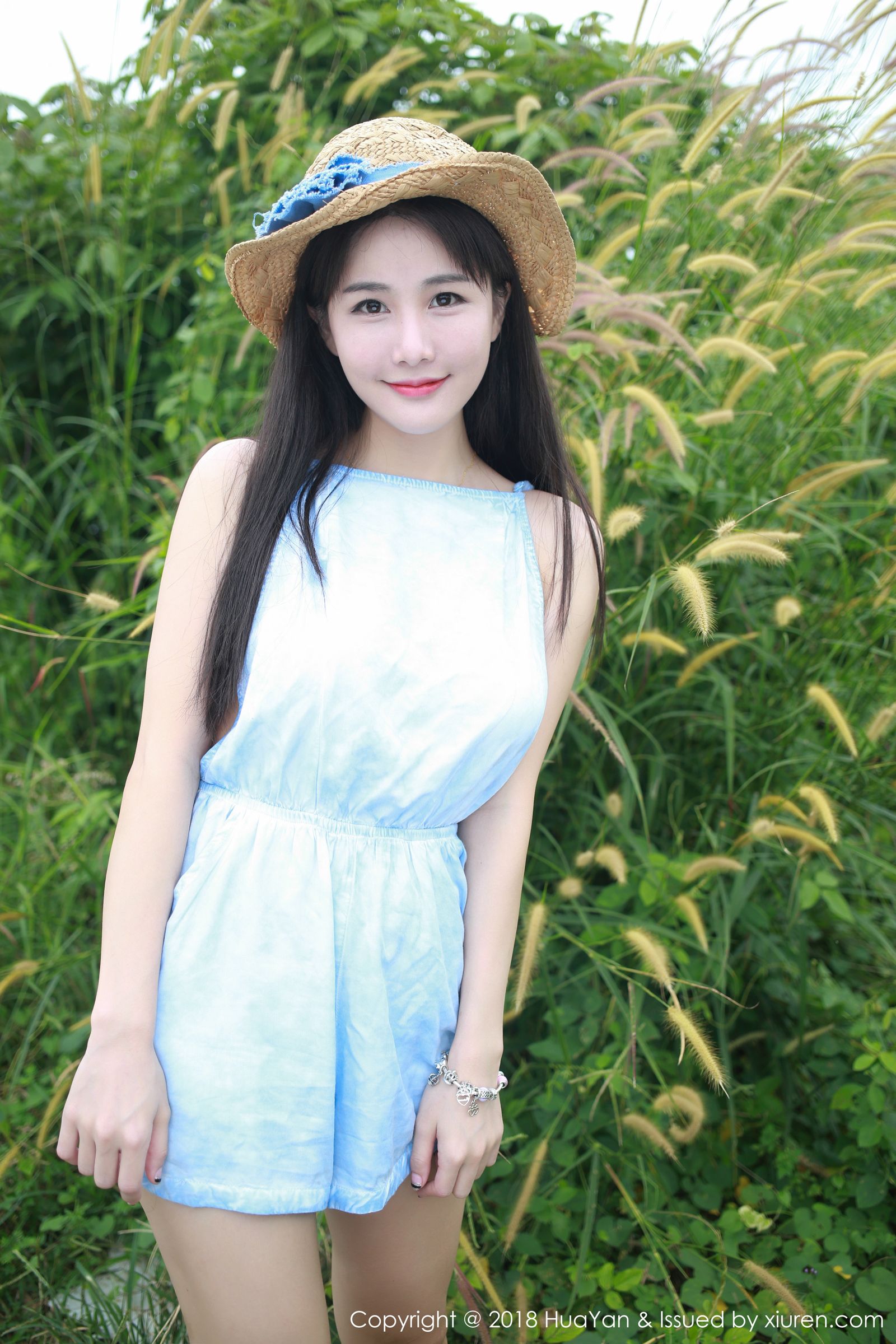 全民女神小沫琳 草帽吊带清爽绝伦