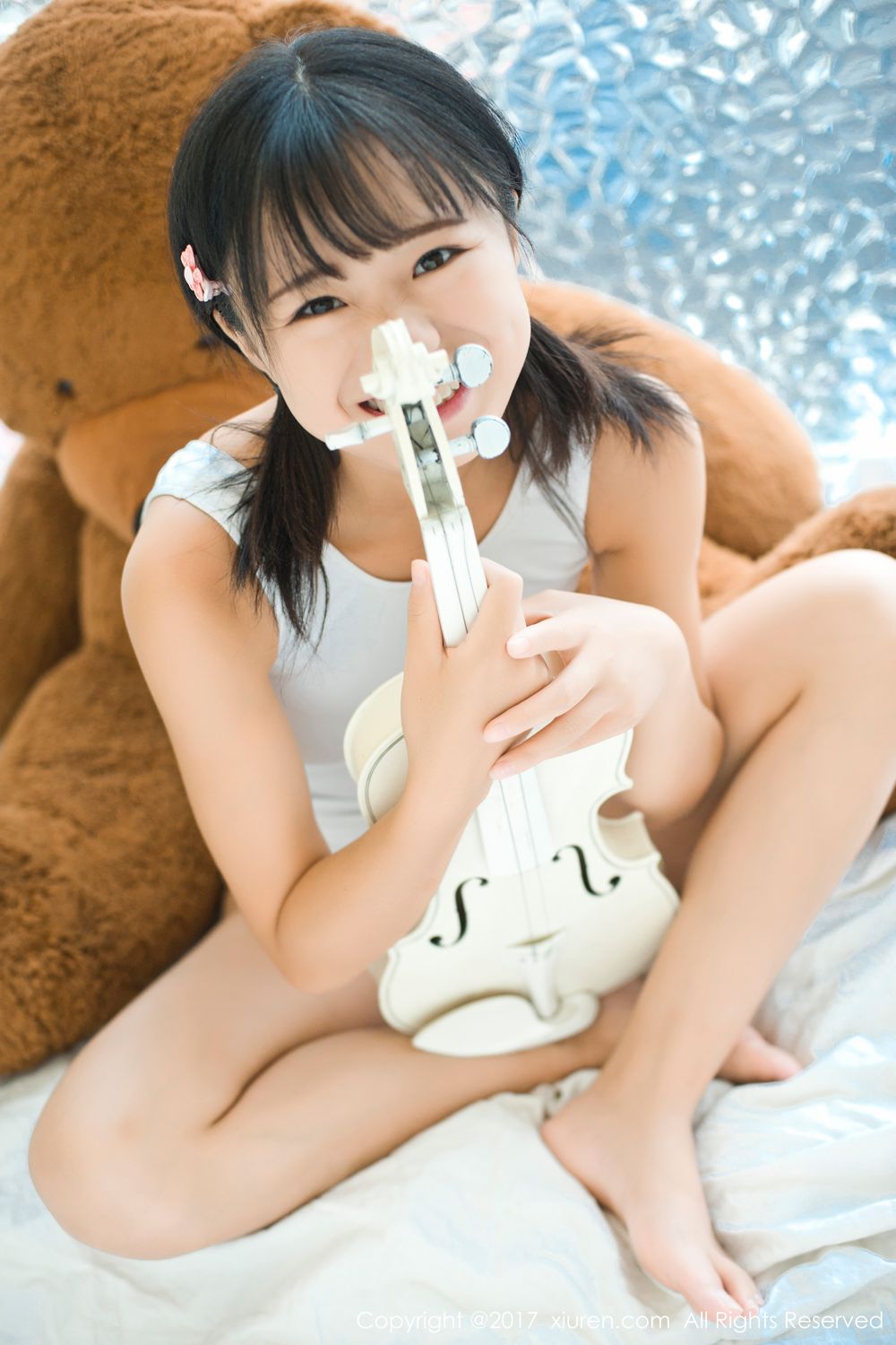 稚气未脱仓井优香 白色蕾丝日系体操服