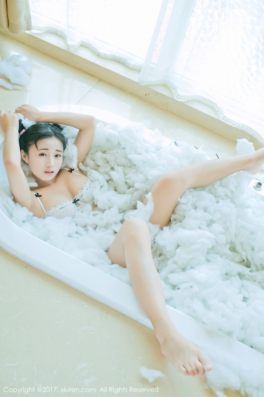 稚气未脱仓井优香 白色蕾丝日系体操服