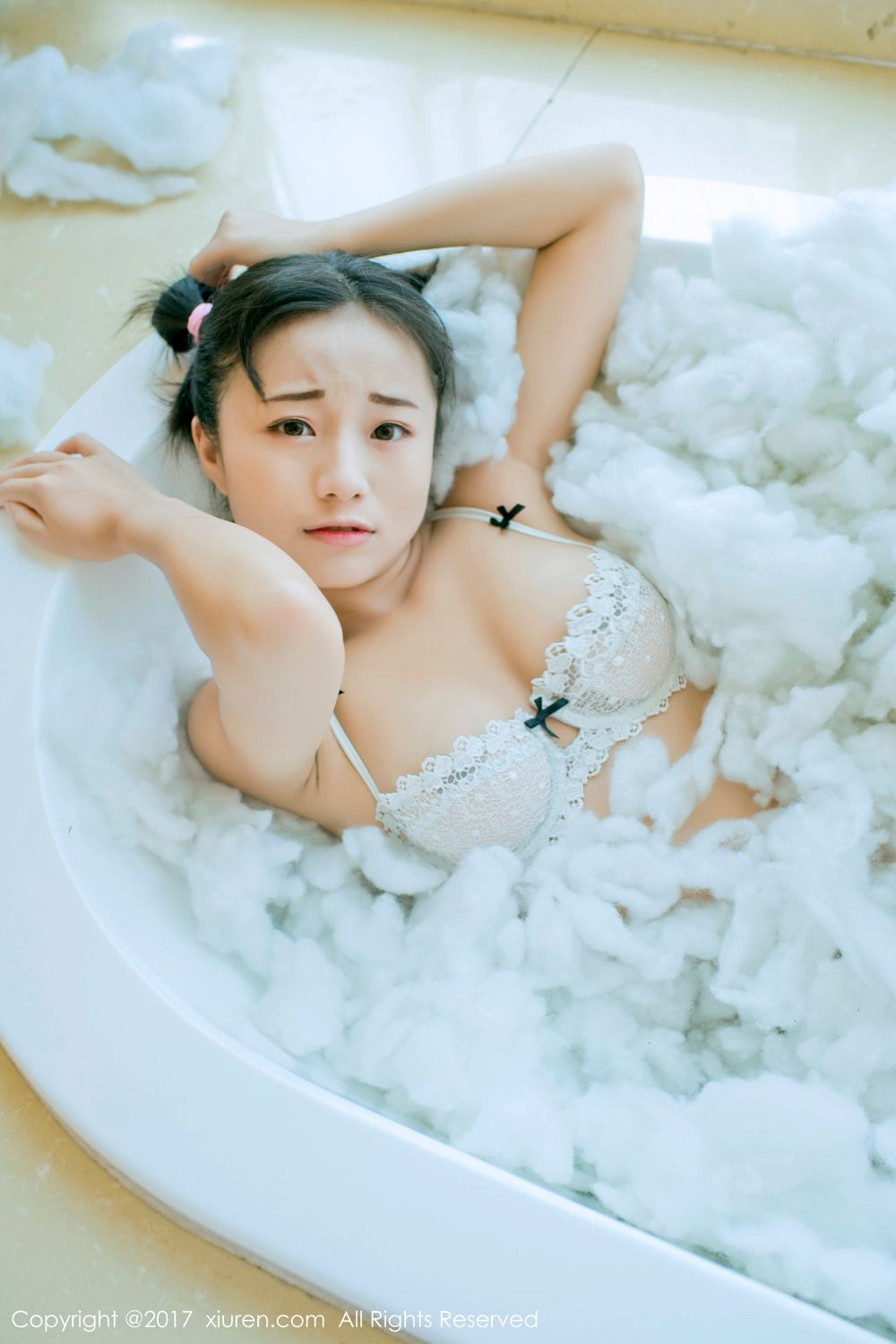 稚气未脱仓井优香 白色蕾丝日系体操服
