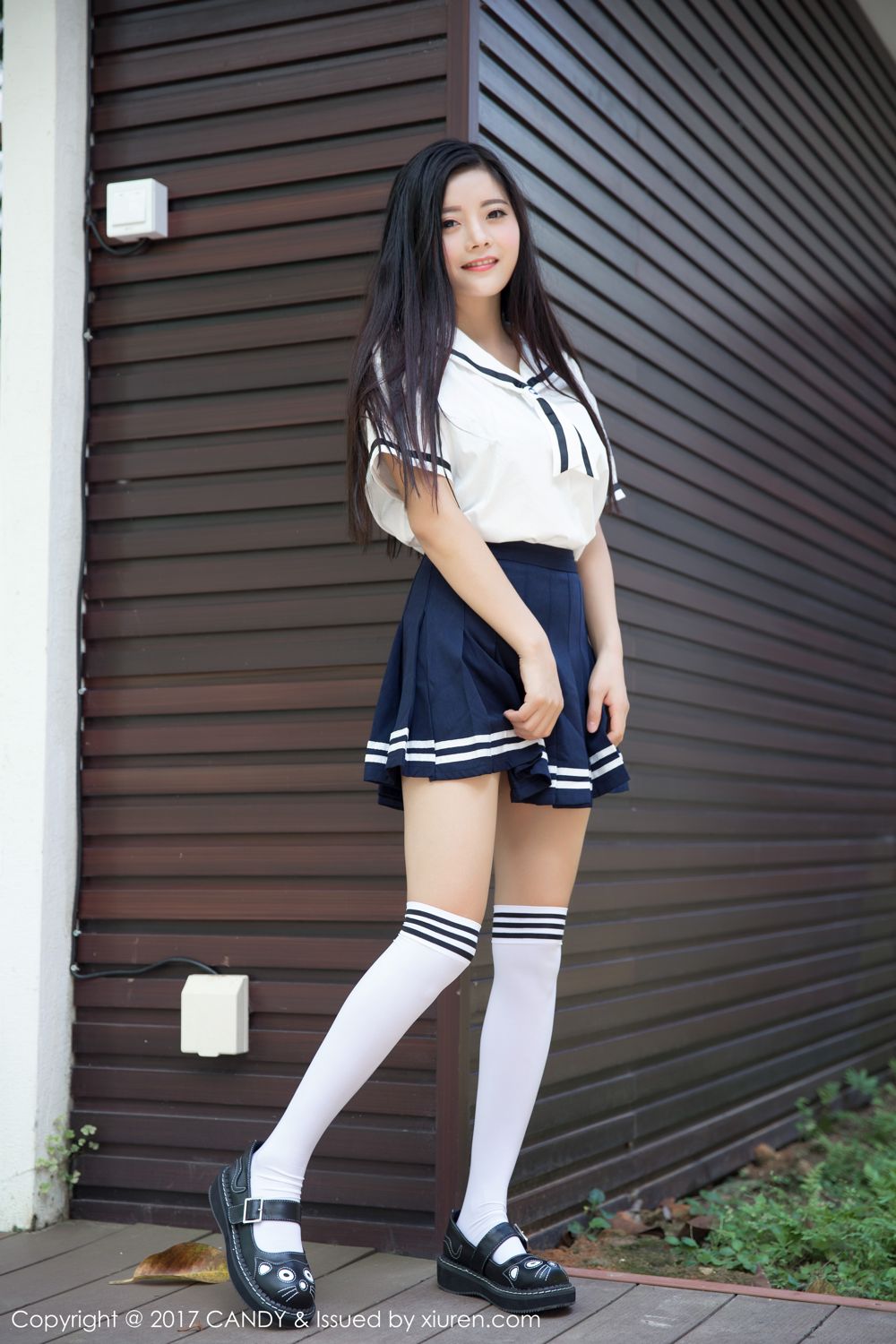 混血学妹林美惠子 清新校服消暑利器