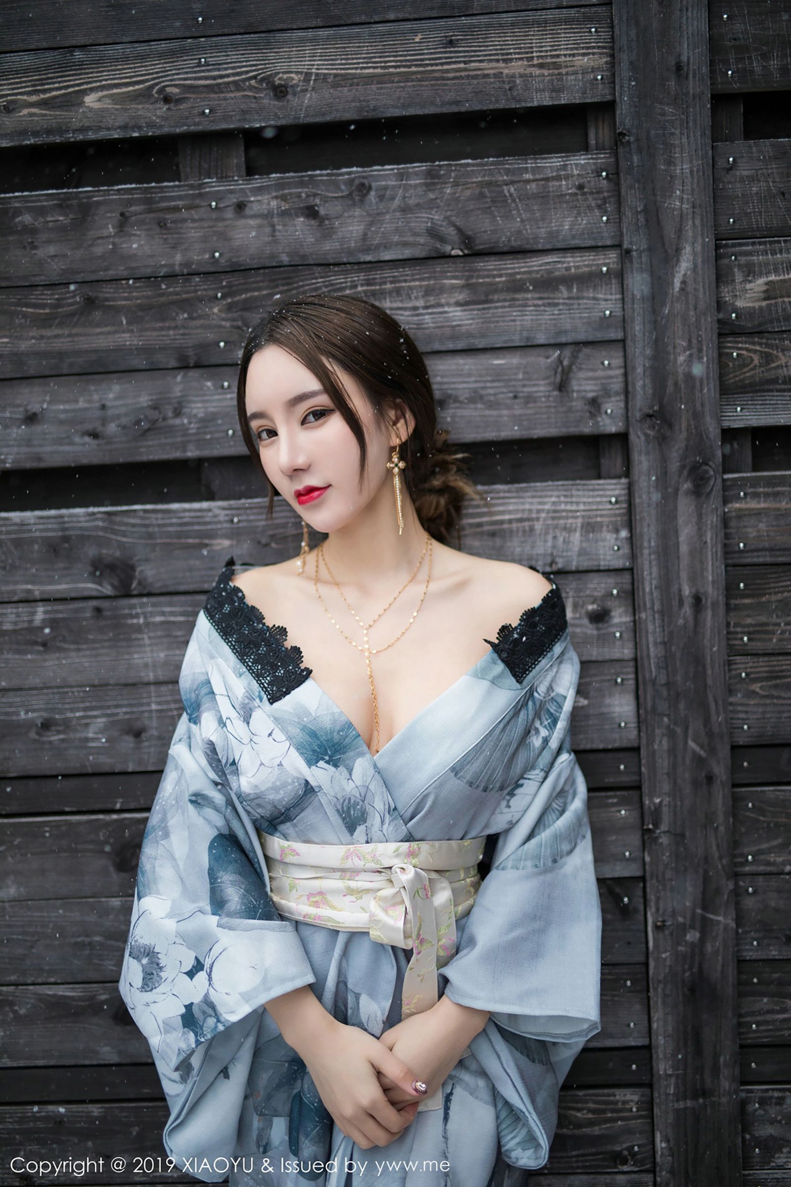 性感女神周于希 雪中佳人娇容绝尘