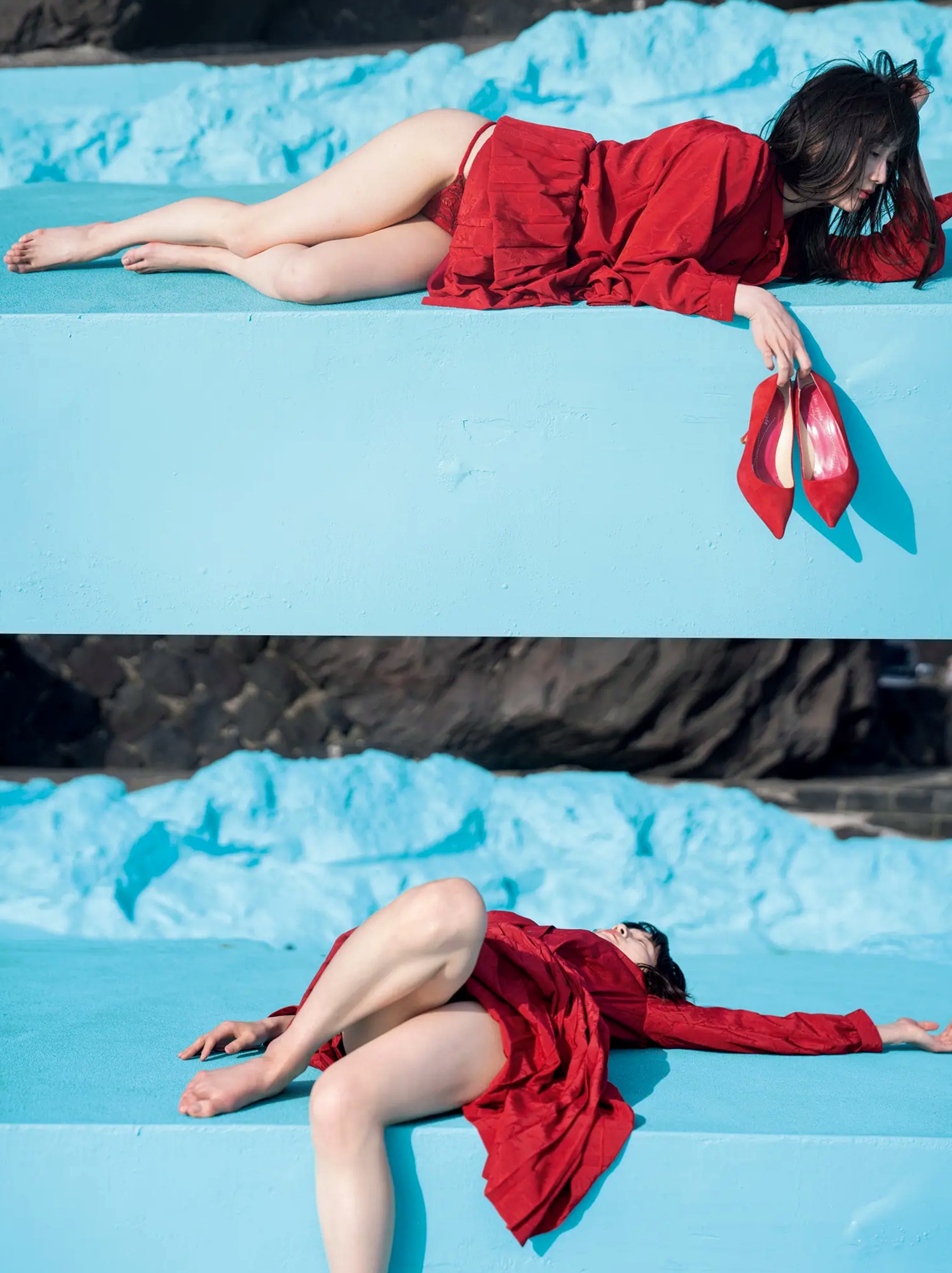 出口亜梨沙 - ESSENCE 户外蓝天性感内衣大尺度写真