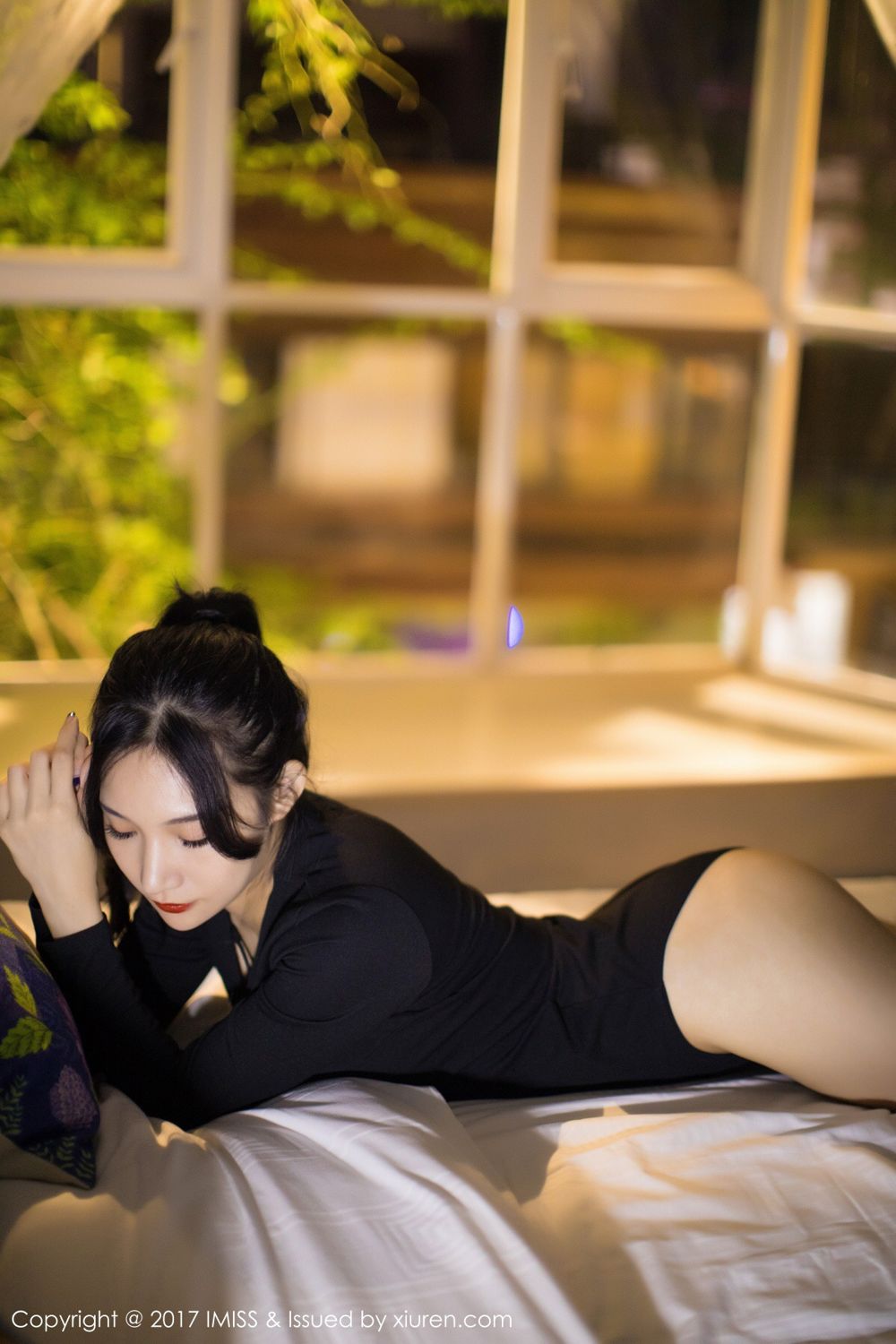 模特小狐狸Sica 黑色内衣妖娆曲线