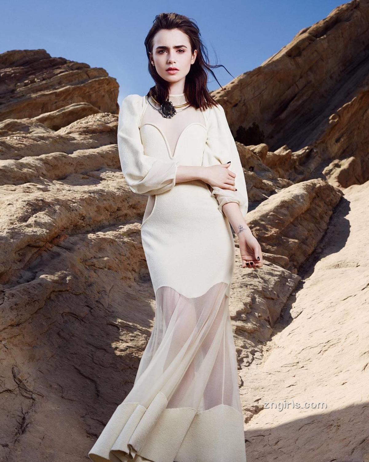 英美混血莉莉·柯林斯 自然美女大方素颜照